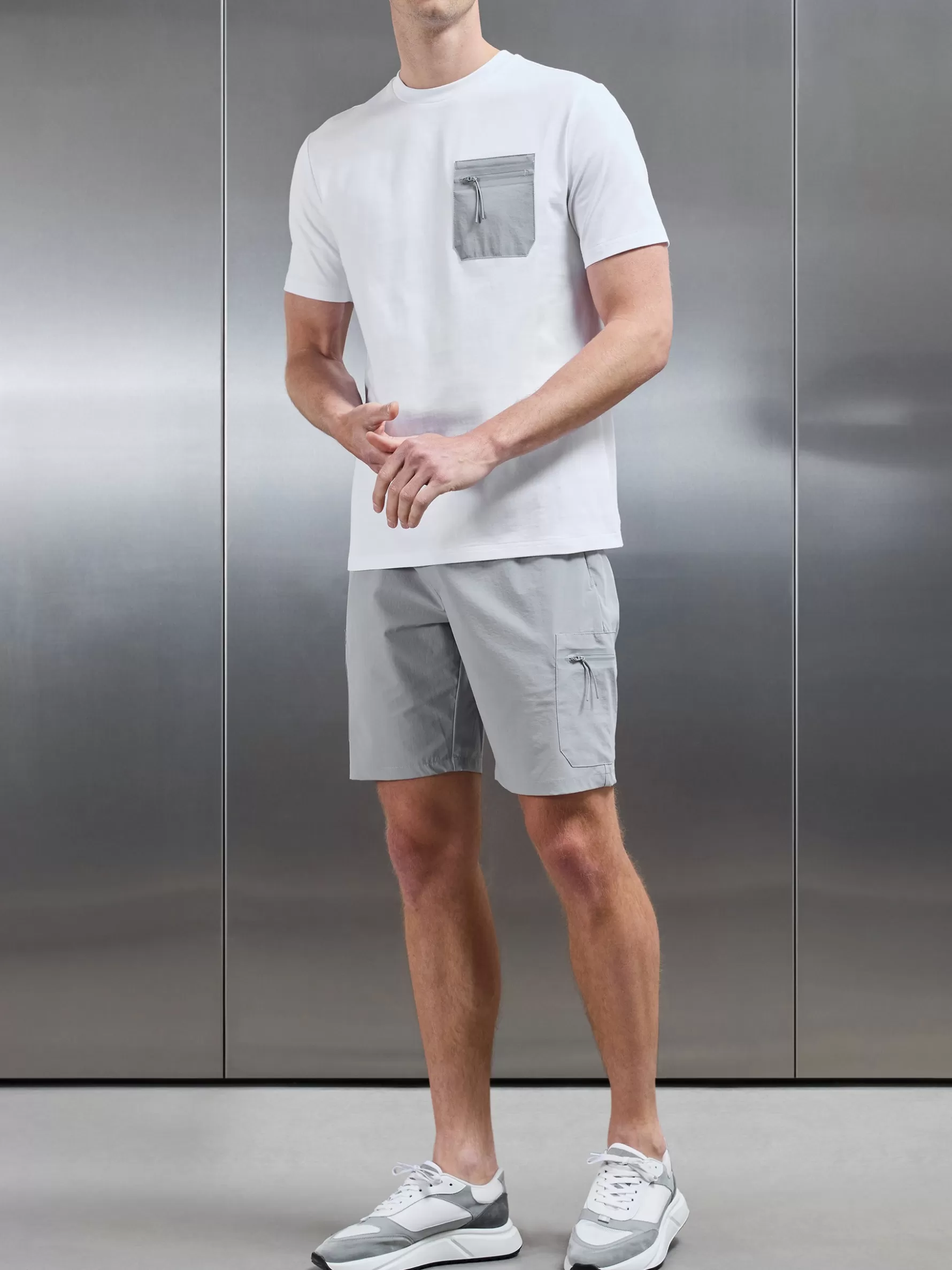 ARNE Active Cargo Short - Mid Grey