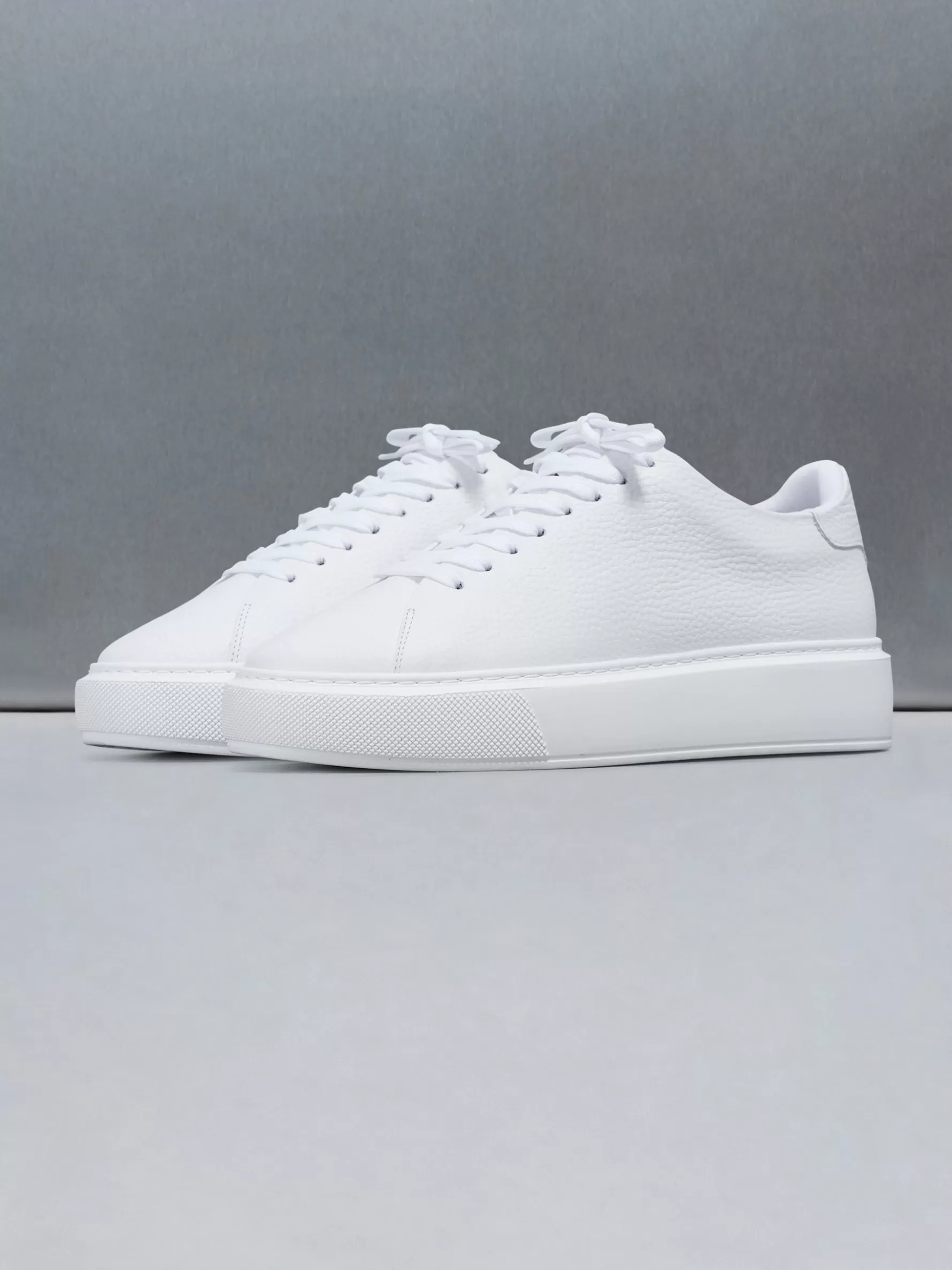 ARNE Basic Essential Leather Trainer - Triple White