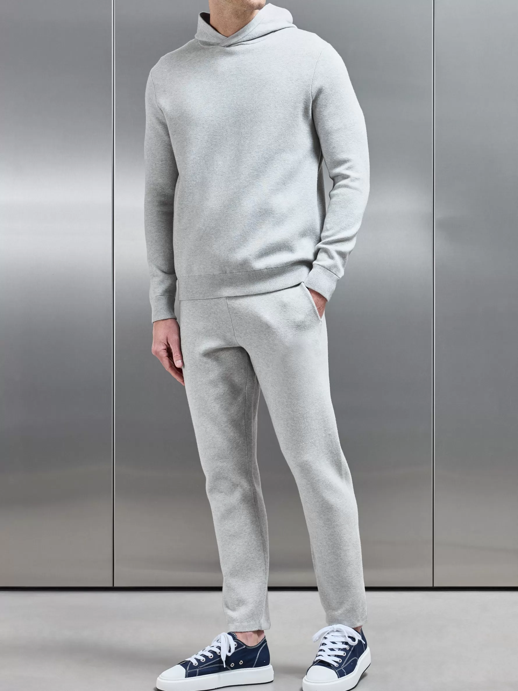 ARNE Chunky Knitted Jogger - Marl Grey