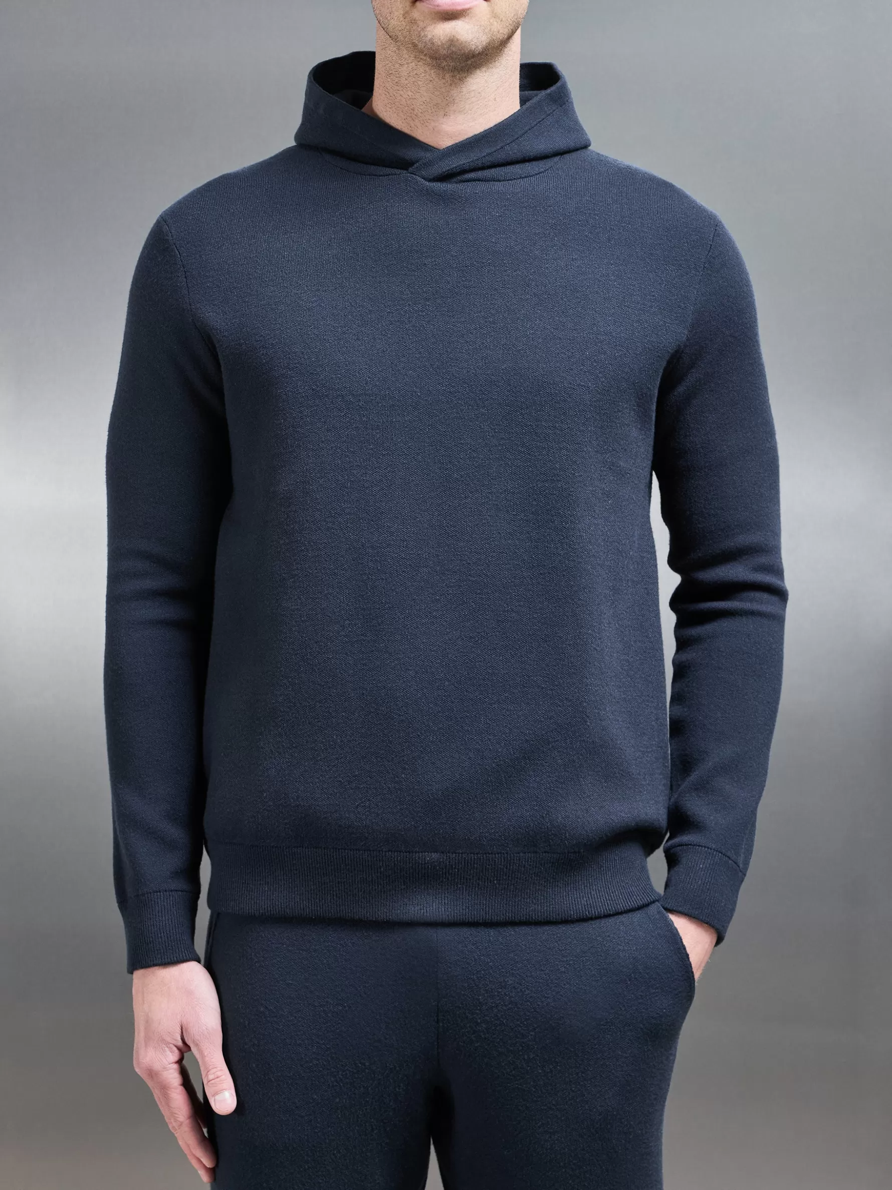 ARNE Chunky Knitted Pull Over Hoodie -