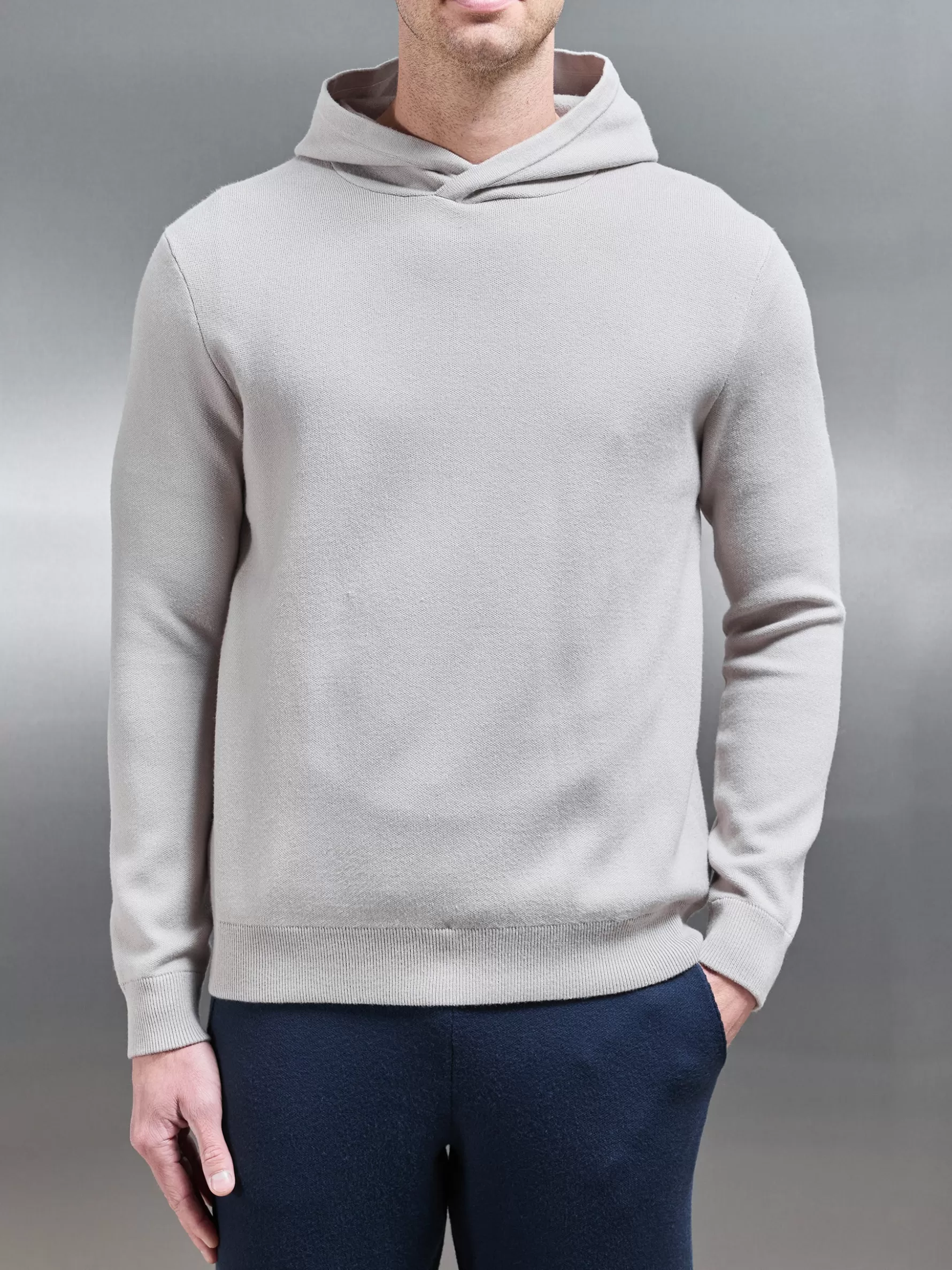 ARNE Chunky Knitted Pull Over Hoodie -