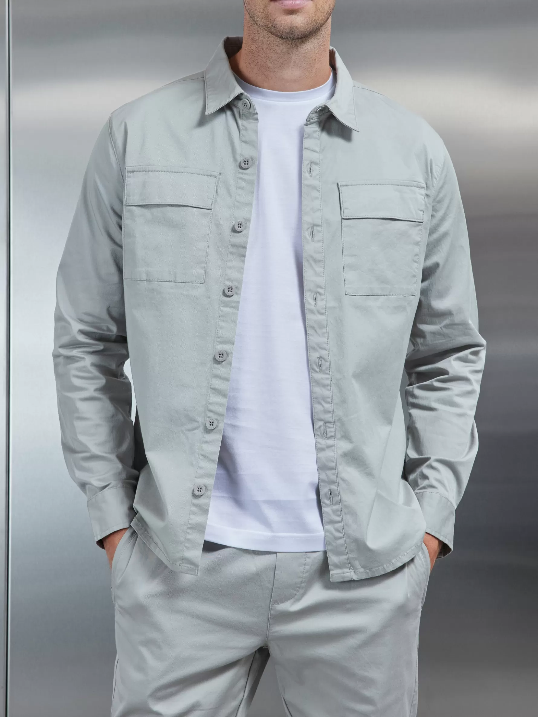 ARNE Cotton Cargo Overshirt -