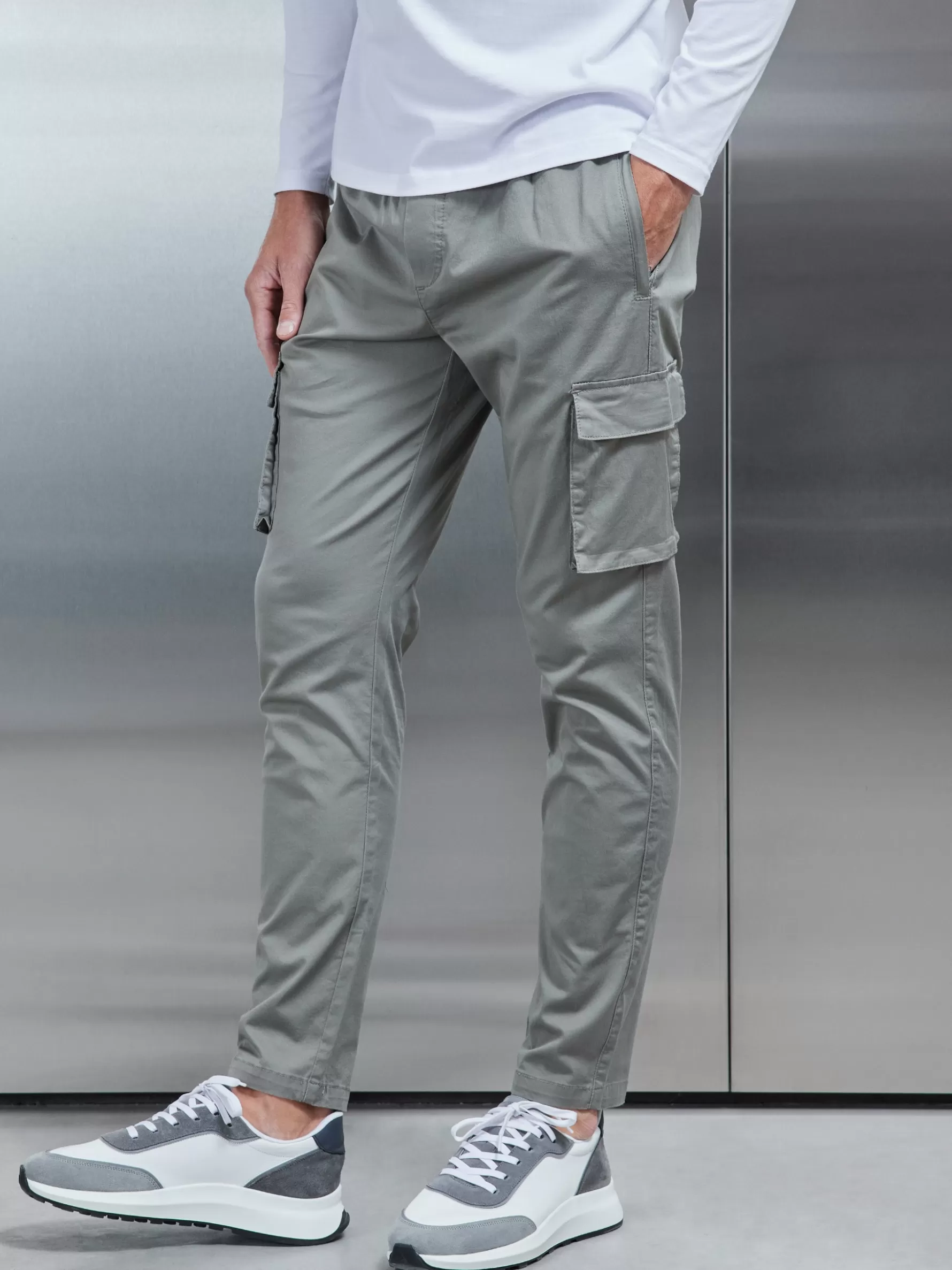 ARNE Cotton Drawstring Cargo Pant -