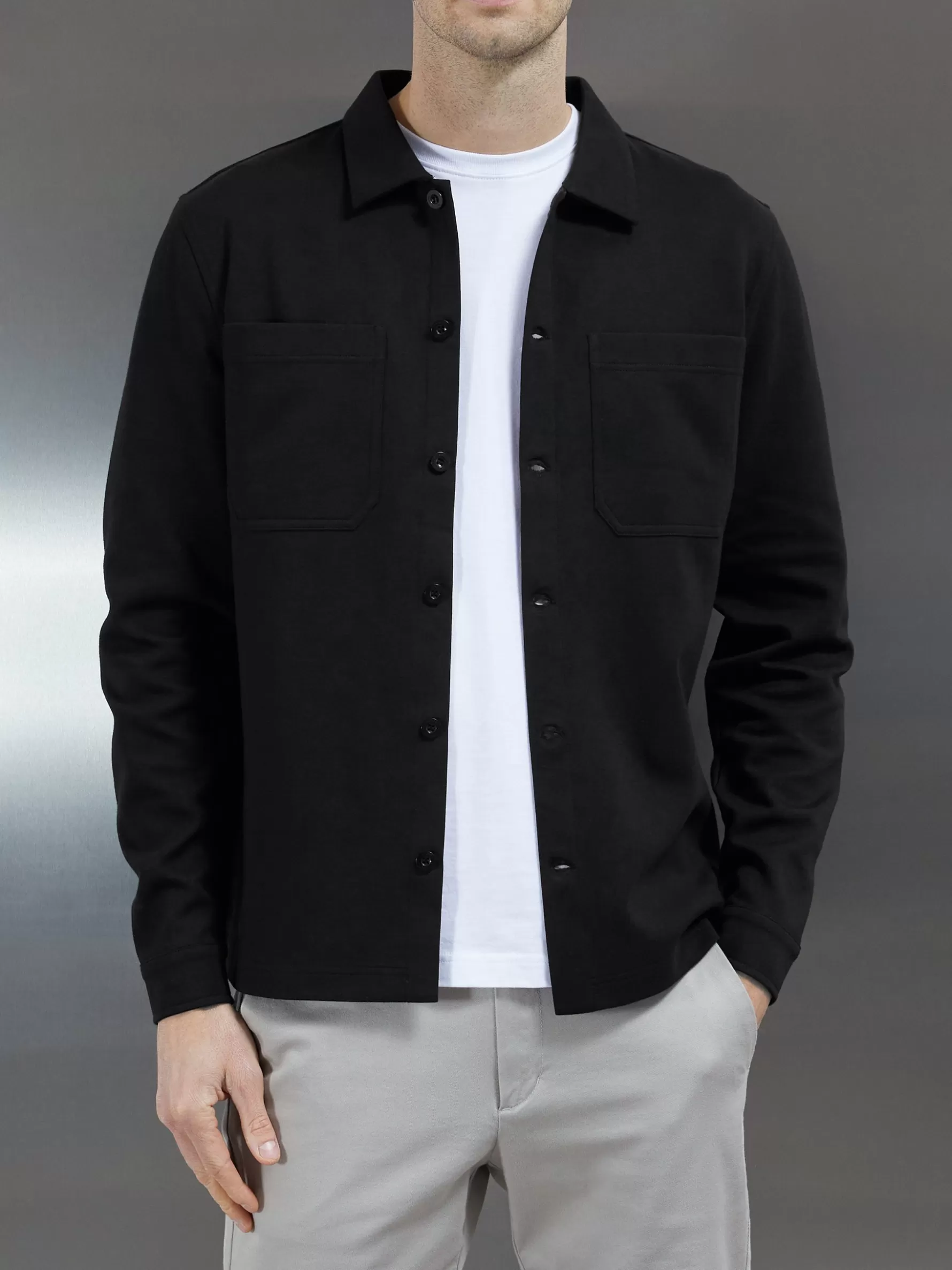 ARNE Cotton Jersey Overshirt -