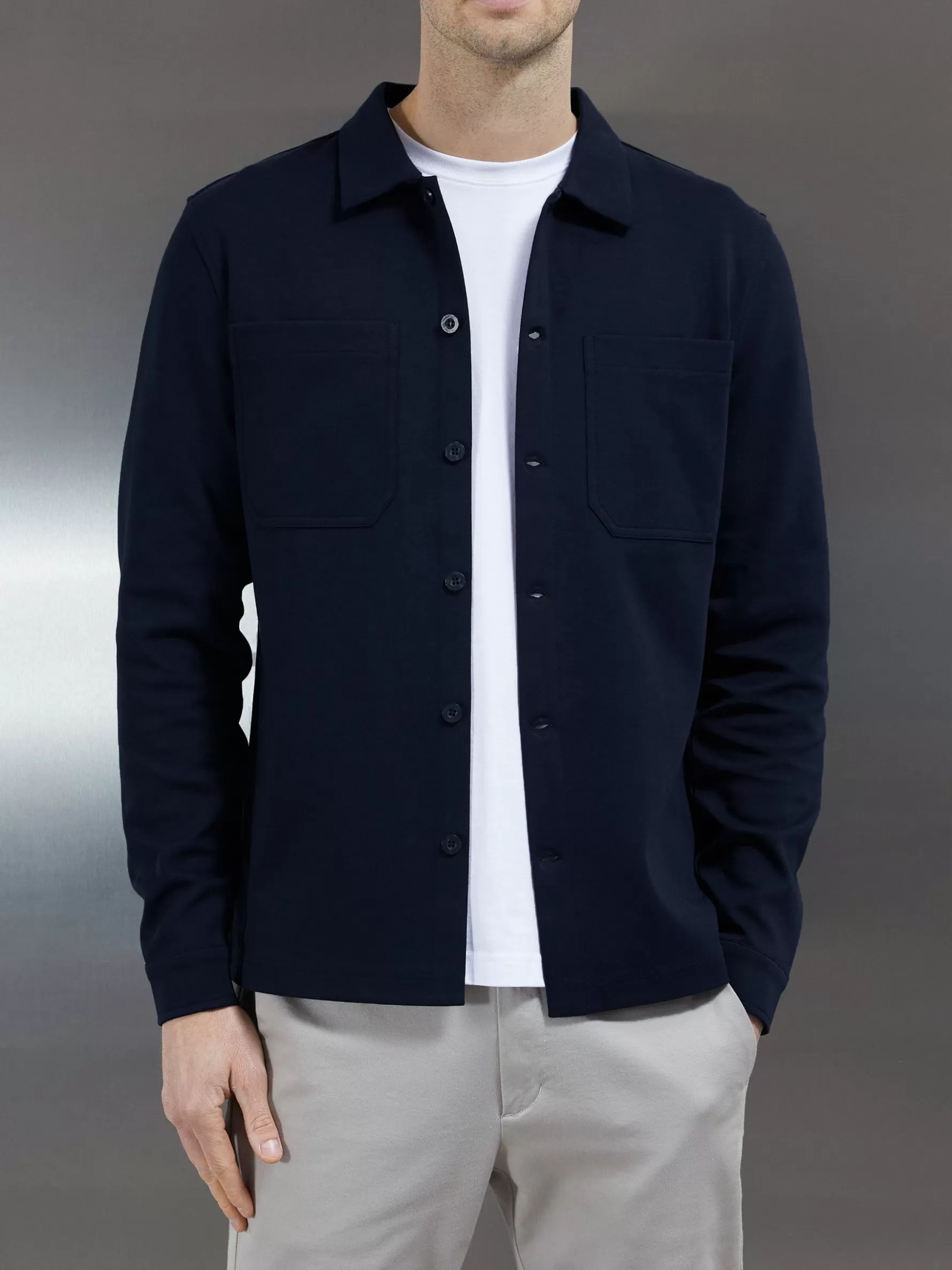 ARNE Cotton Jersey Overshirt -