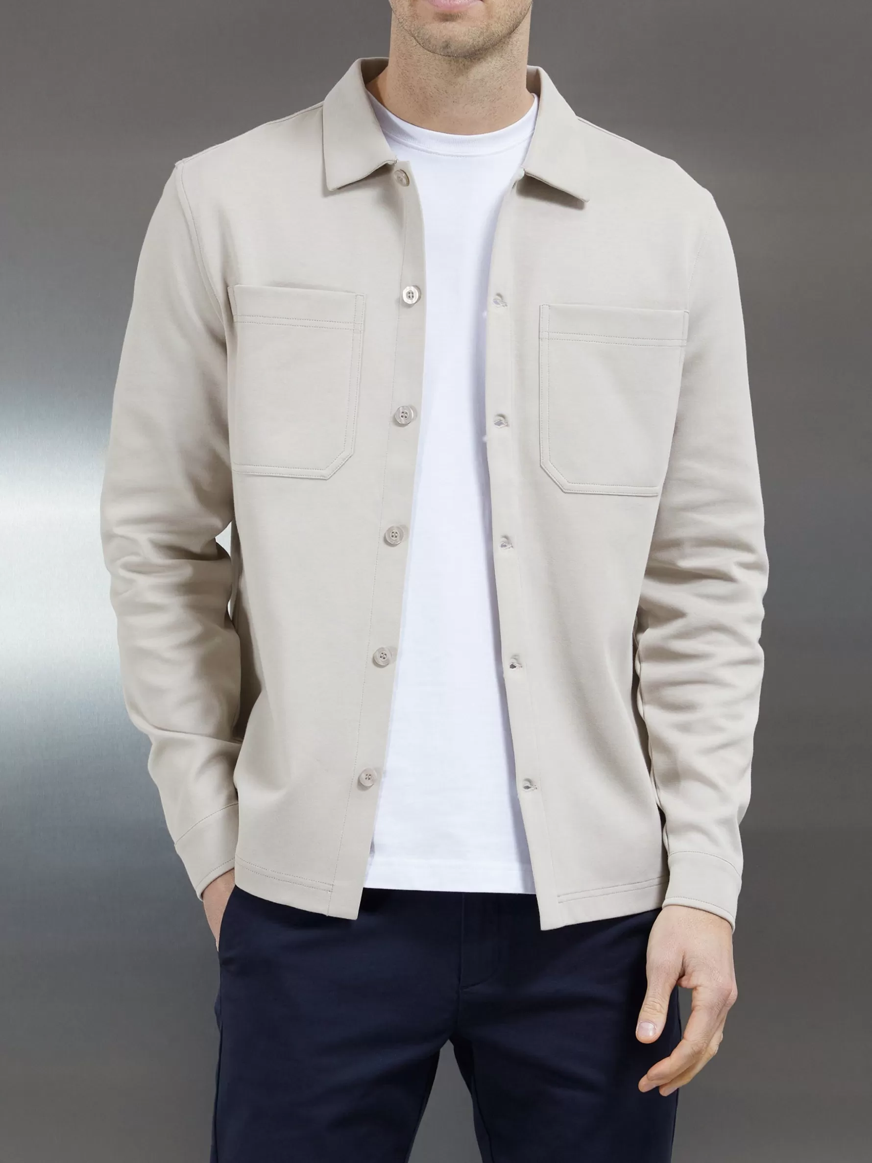 ARNE Cotton Jersey Overshirt -