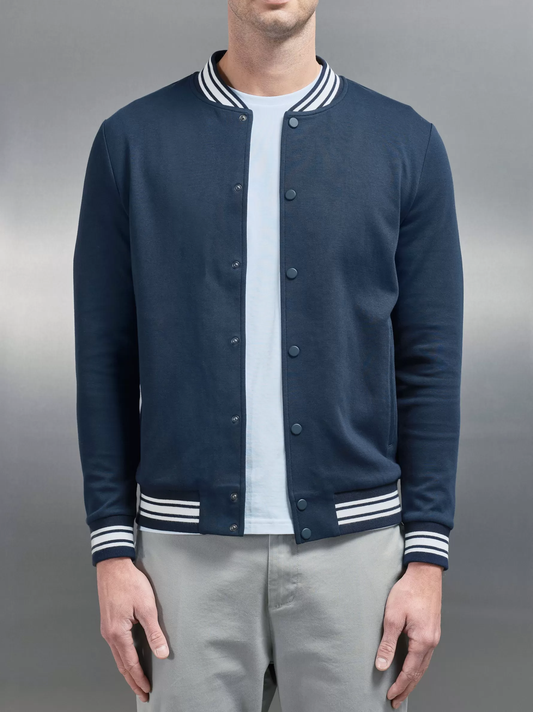 ARNE Cotton Jersey Varsity Jacket -