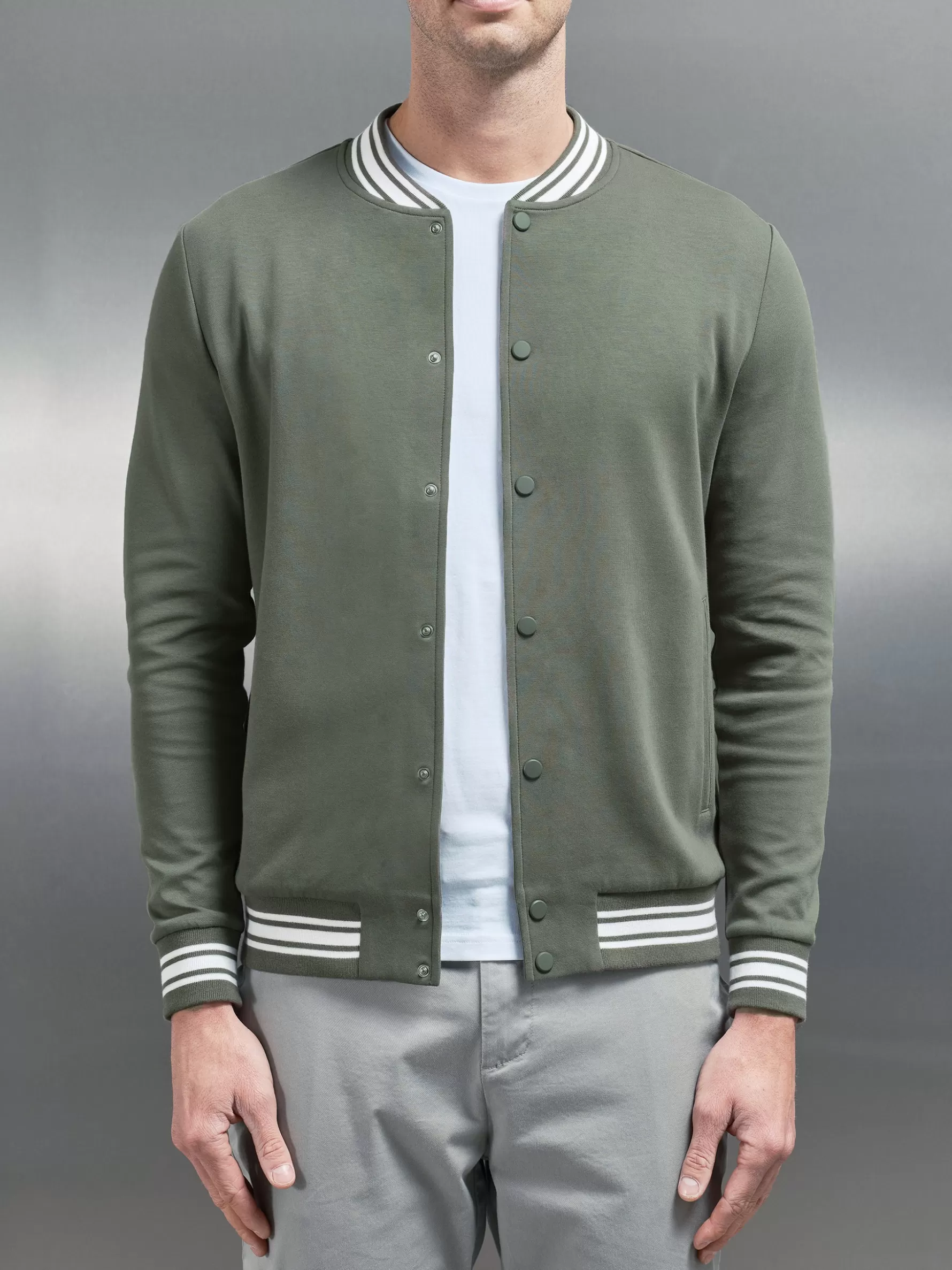 ARNE Cotton Jersey Varsity Jacket -