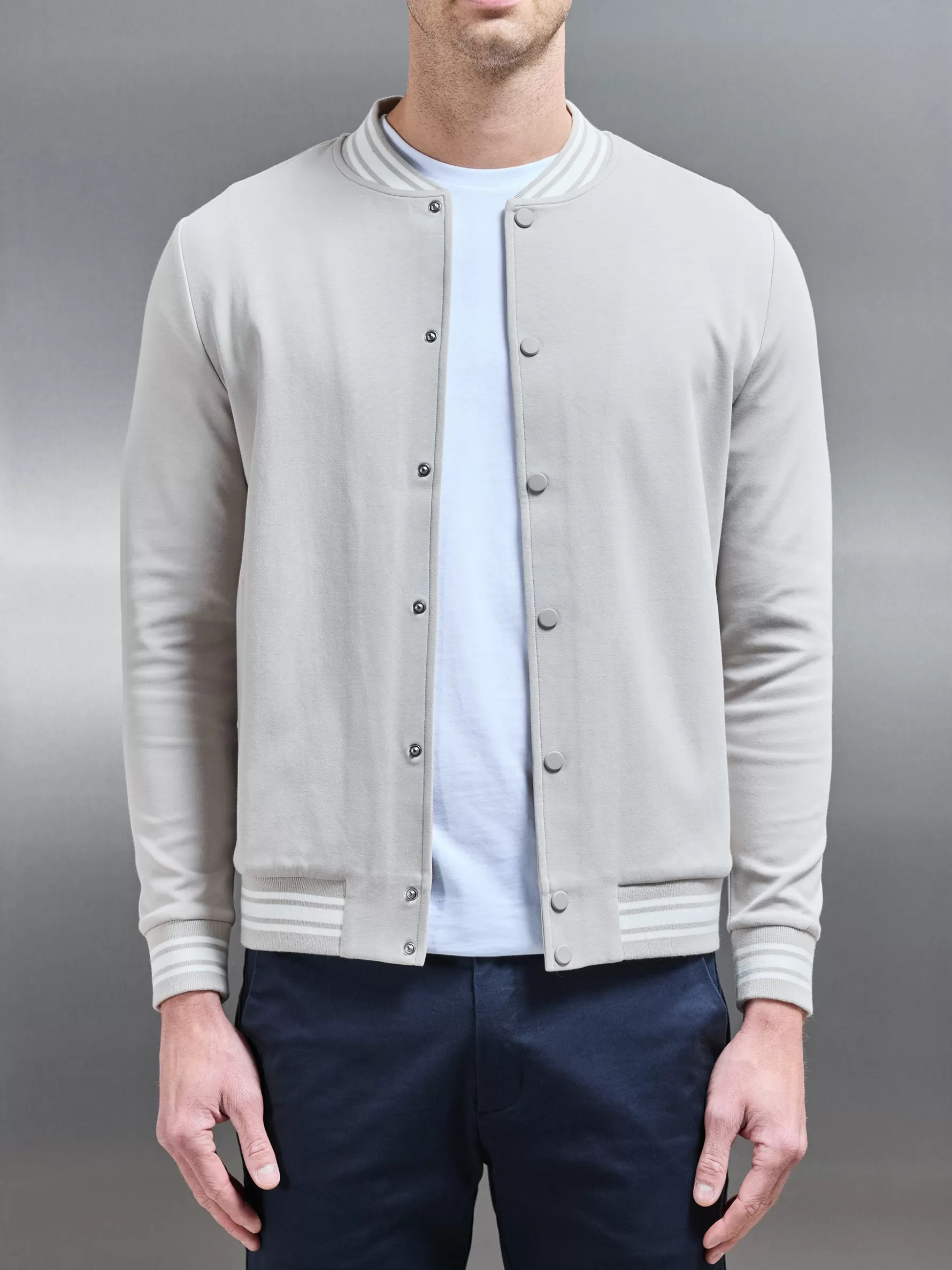 ARNE Cotton Jersey Varsity Jacket -