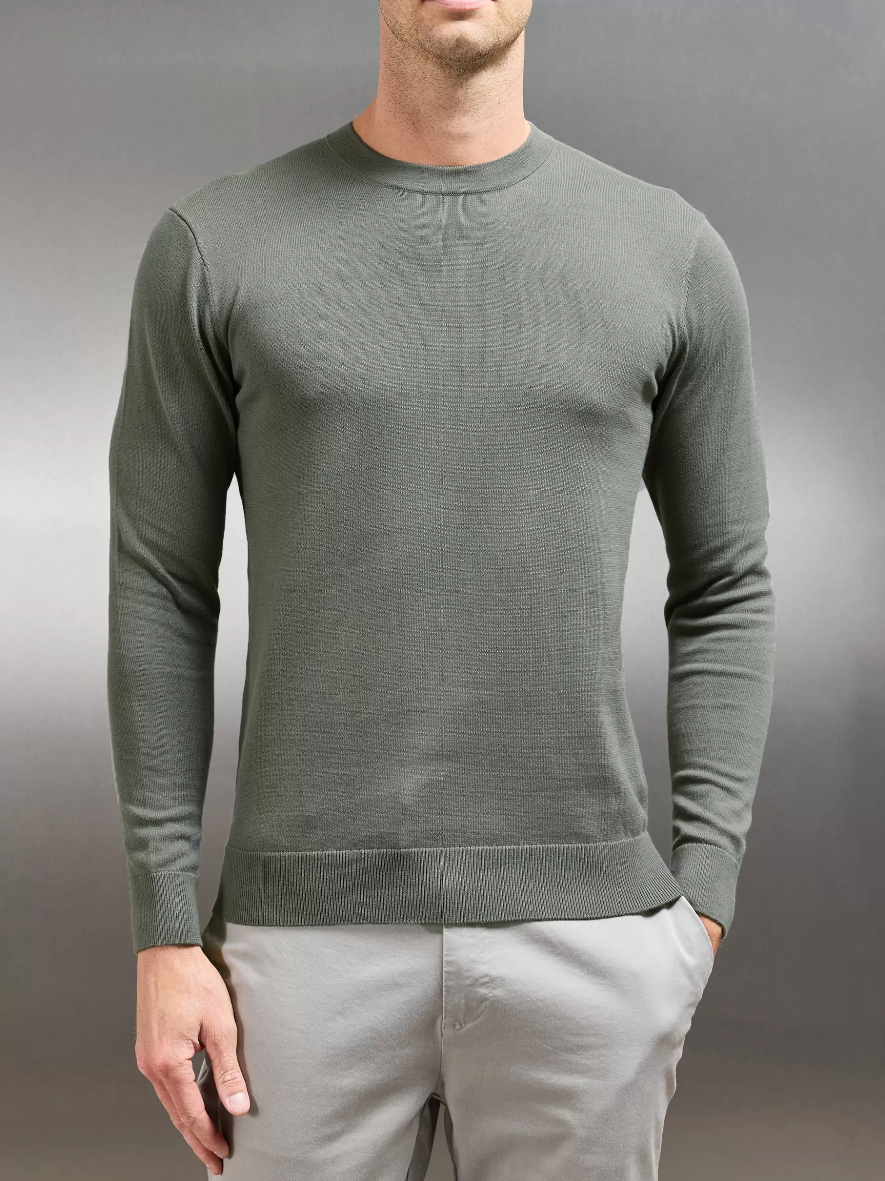 ARNE Cotton Knitted Crew Neck Sweatshirt -