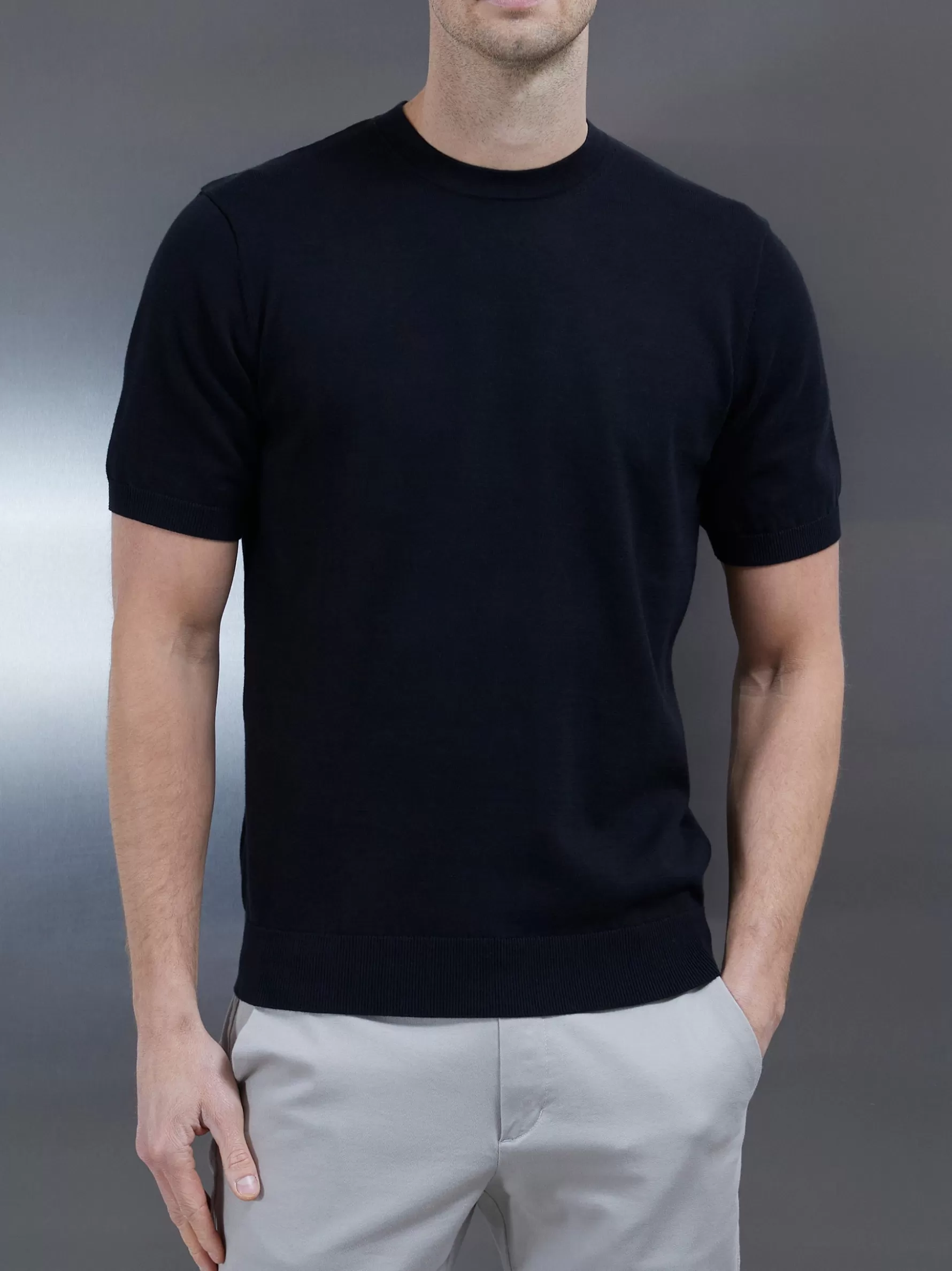 ARNE Cotton Knitted T-Shirt -