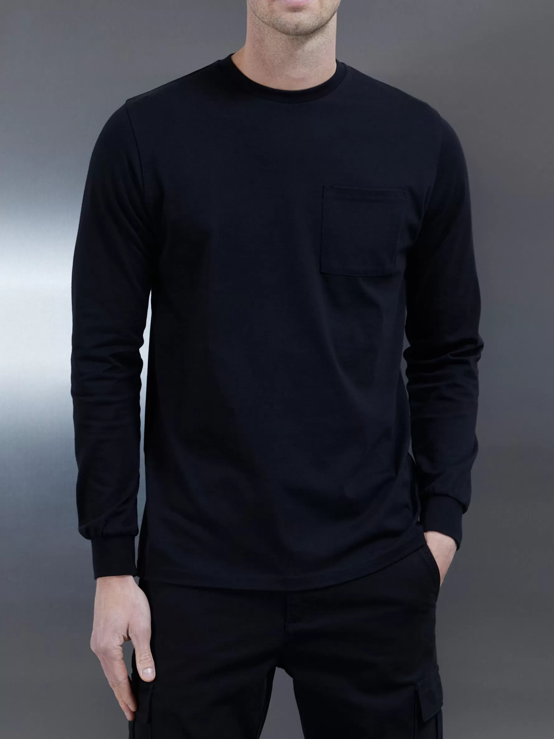 ARNE Cotton Pocket Long Sleeve T-Shirt -