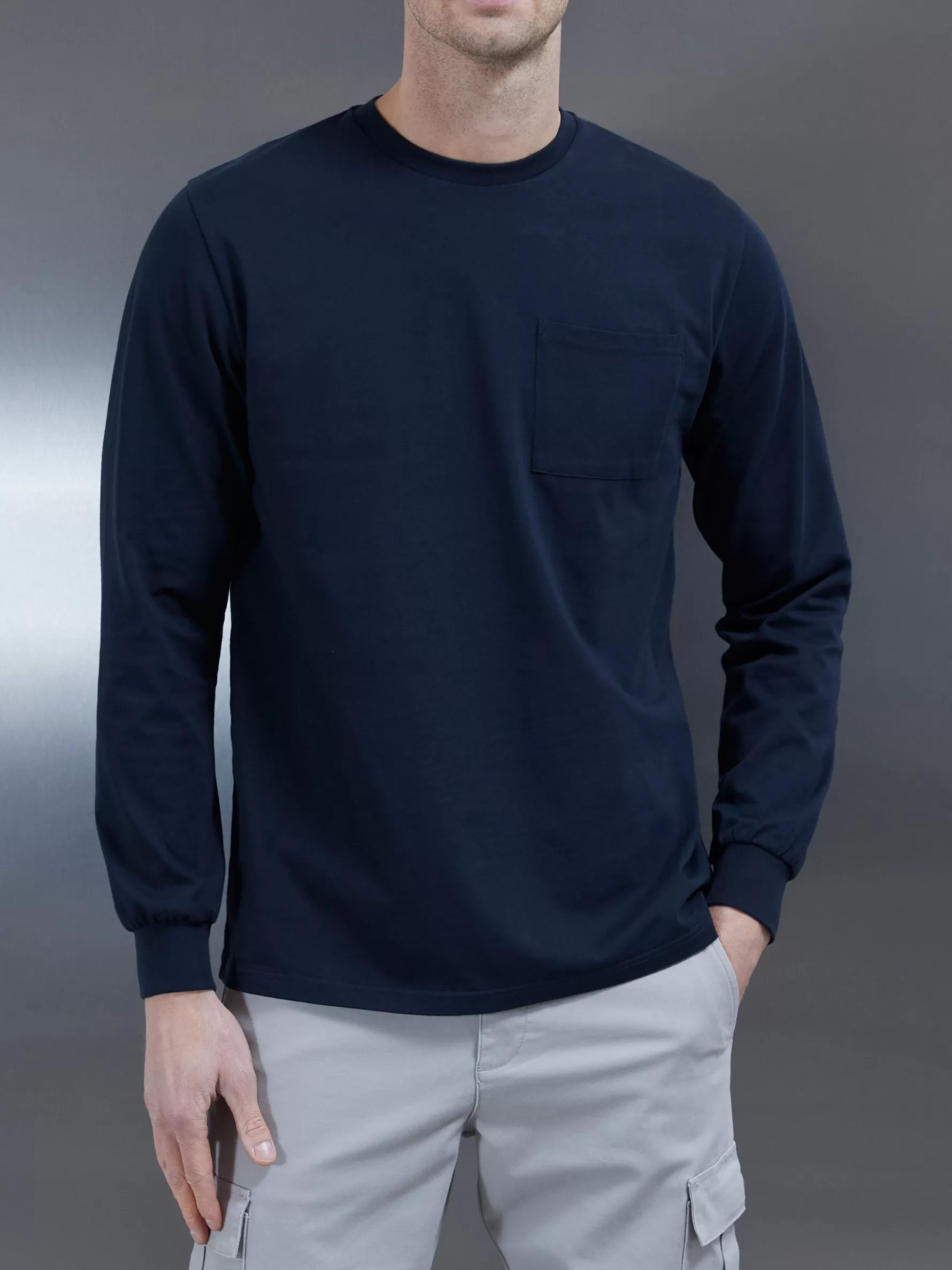 ARNE Cotton Pocket Long Sleeve T-Shirt -