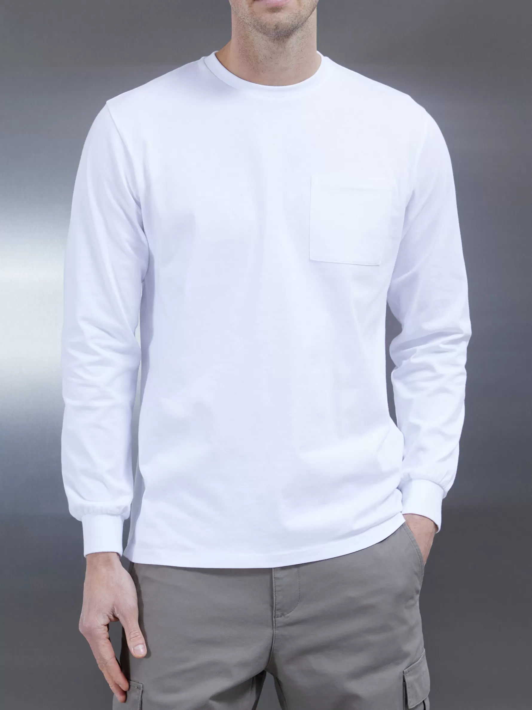 ARNE Cotton Pocket Long Sleeve T-Shirt -