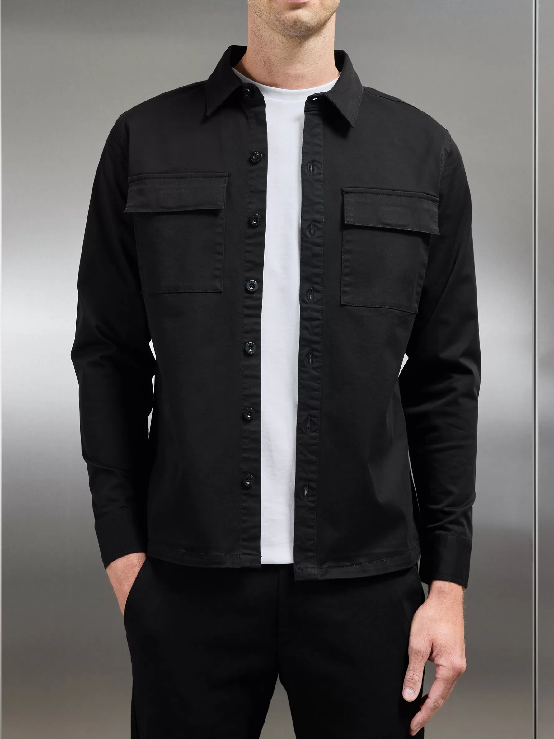 ARNE Cotton Pocket Overshirt -