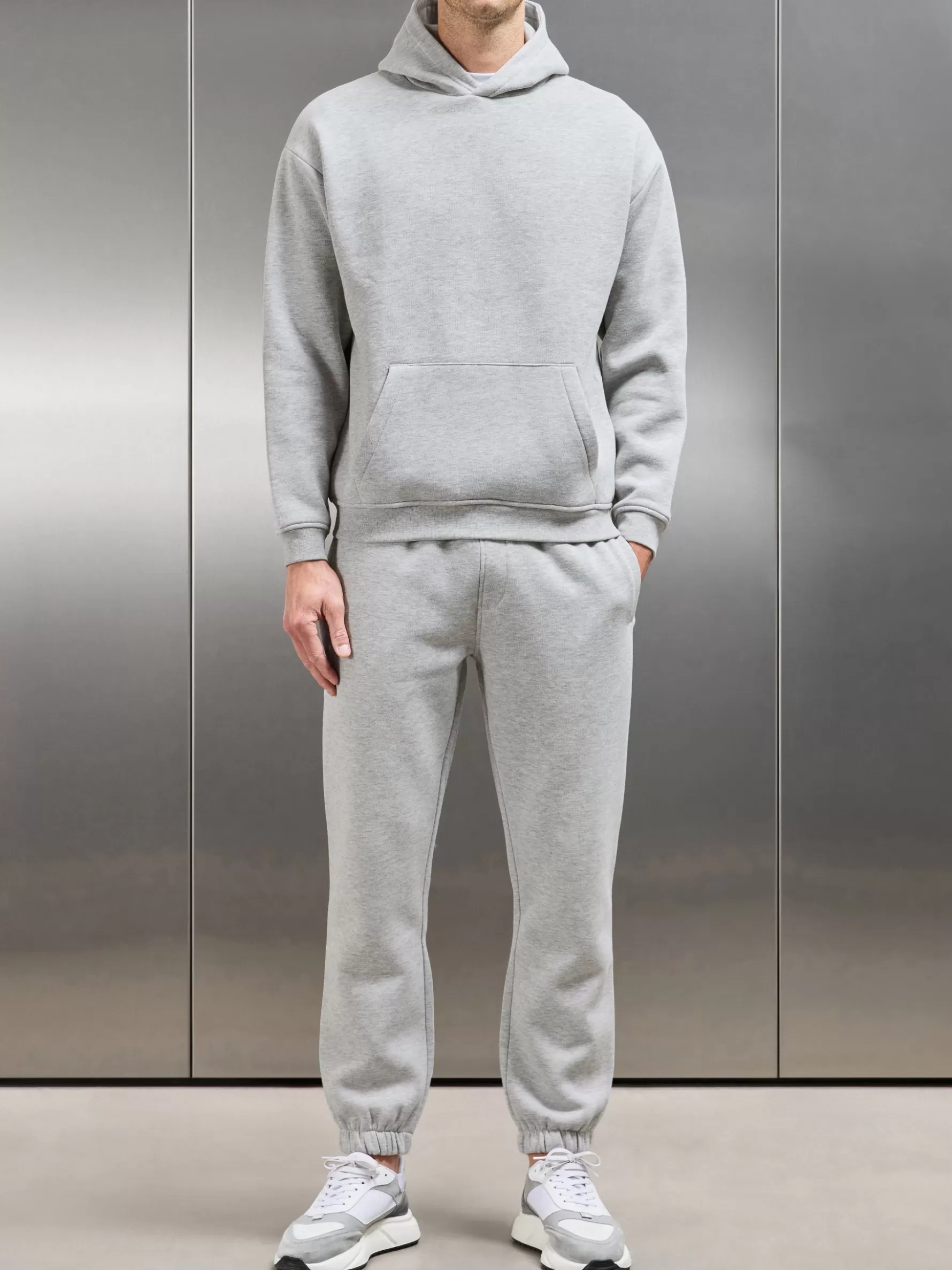 ARNE Essential Relaxed Fit Cuffed Jogger - Marl Grey