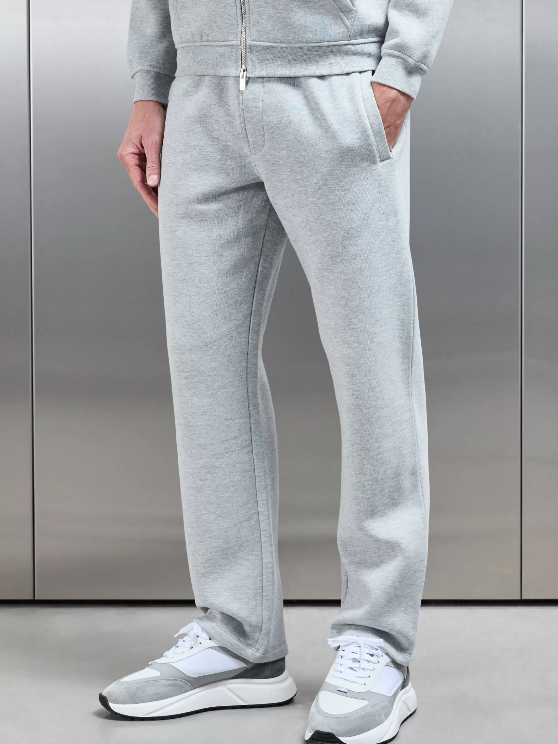 ARNE Essential Straight Leg Jogger - Marl Grey