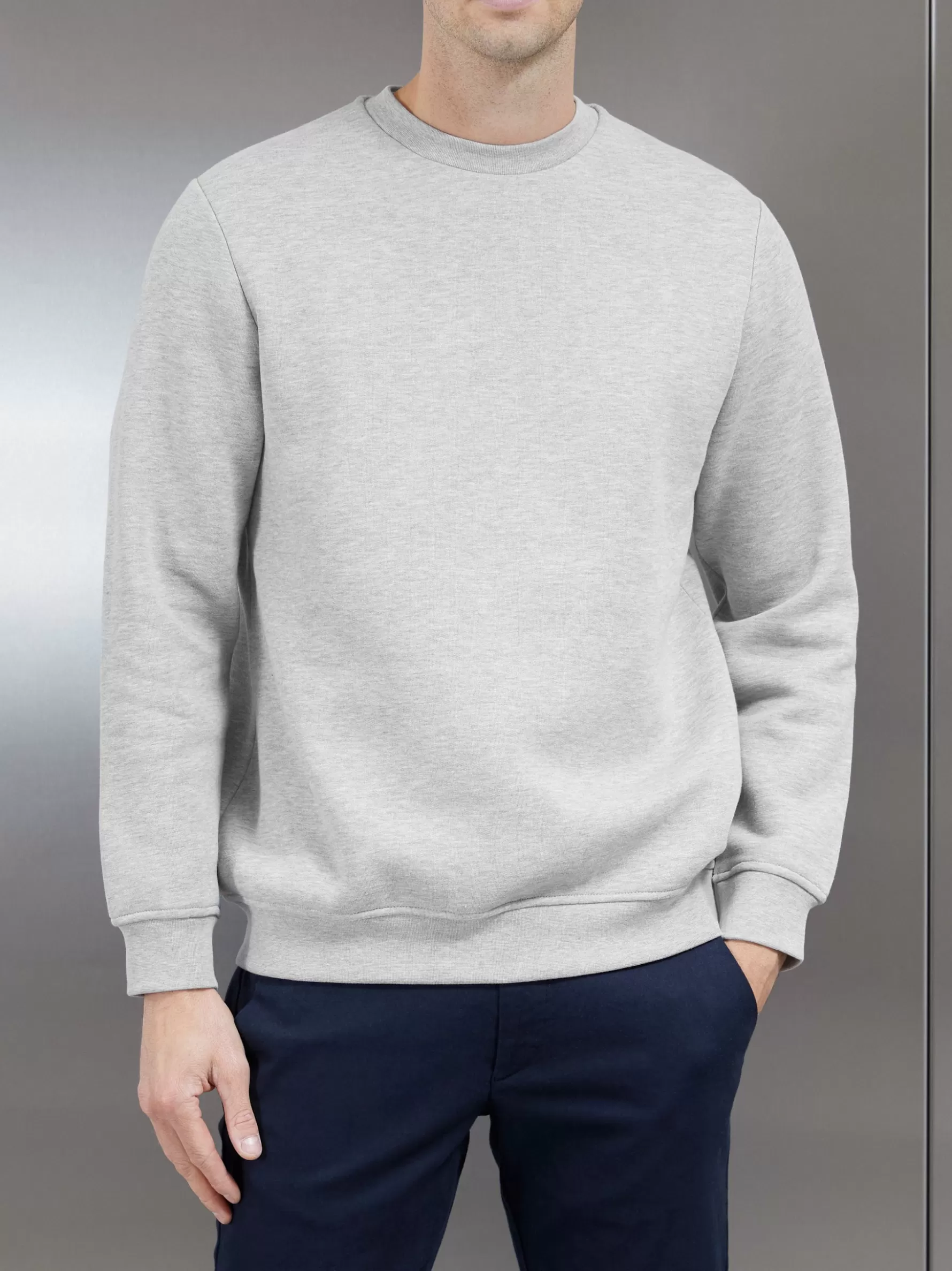 ARNE Essential Sweatshirt - Marl Grey