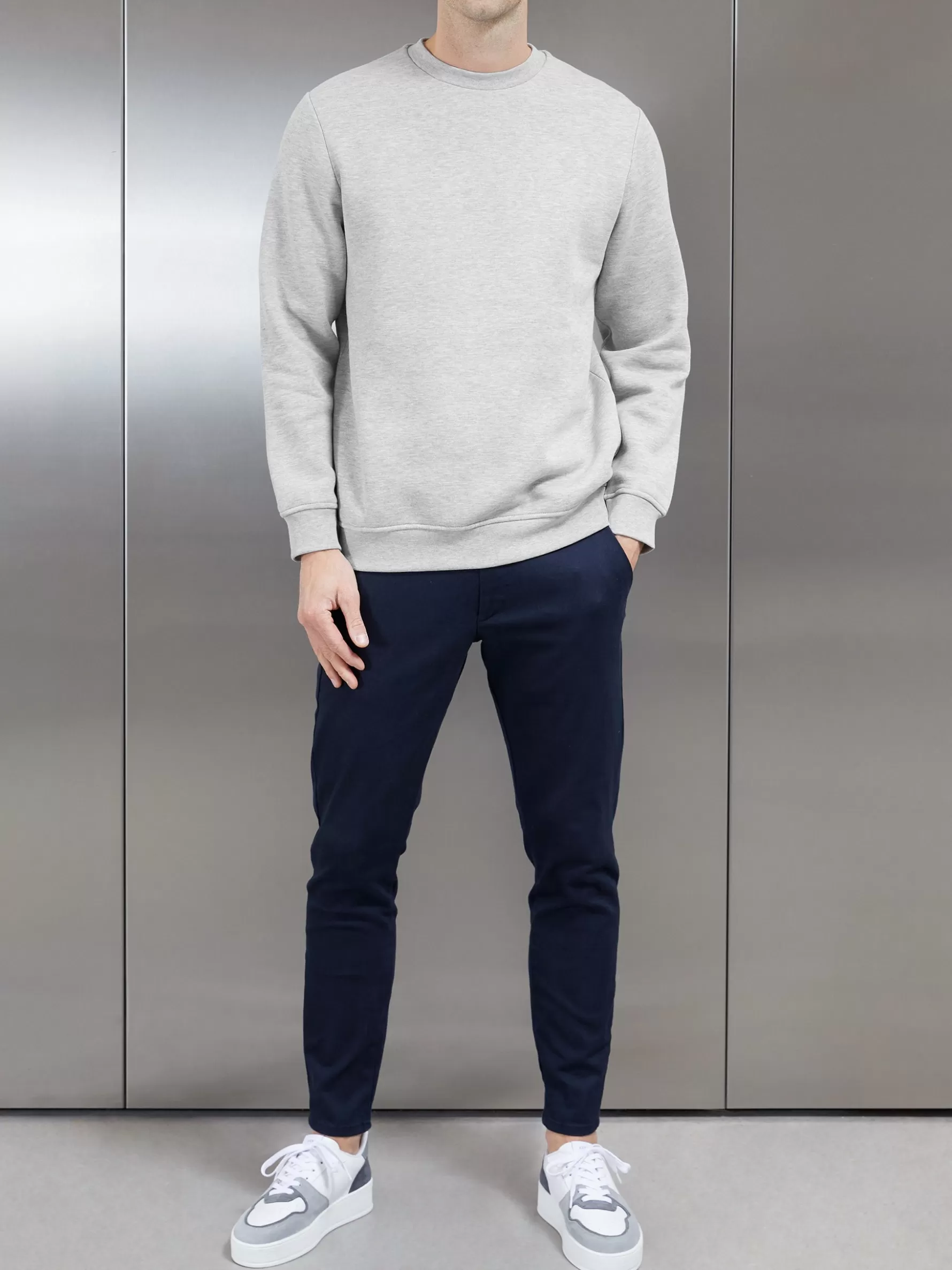 ARNE Essential Sweatshirt - Marl Grey