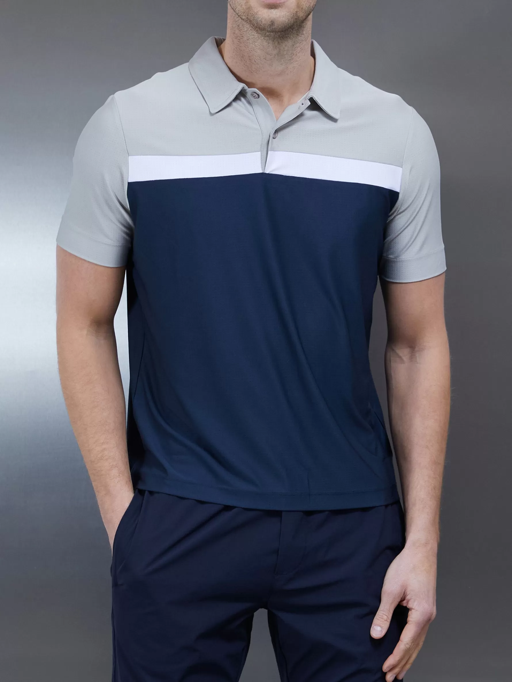 ARNE Golf Colour Block Polo Shirt -