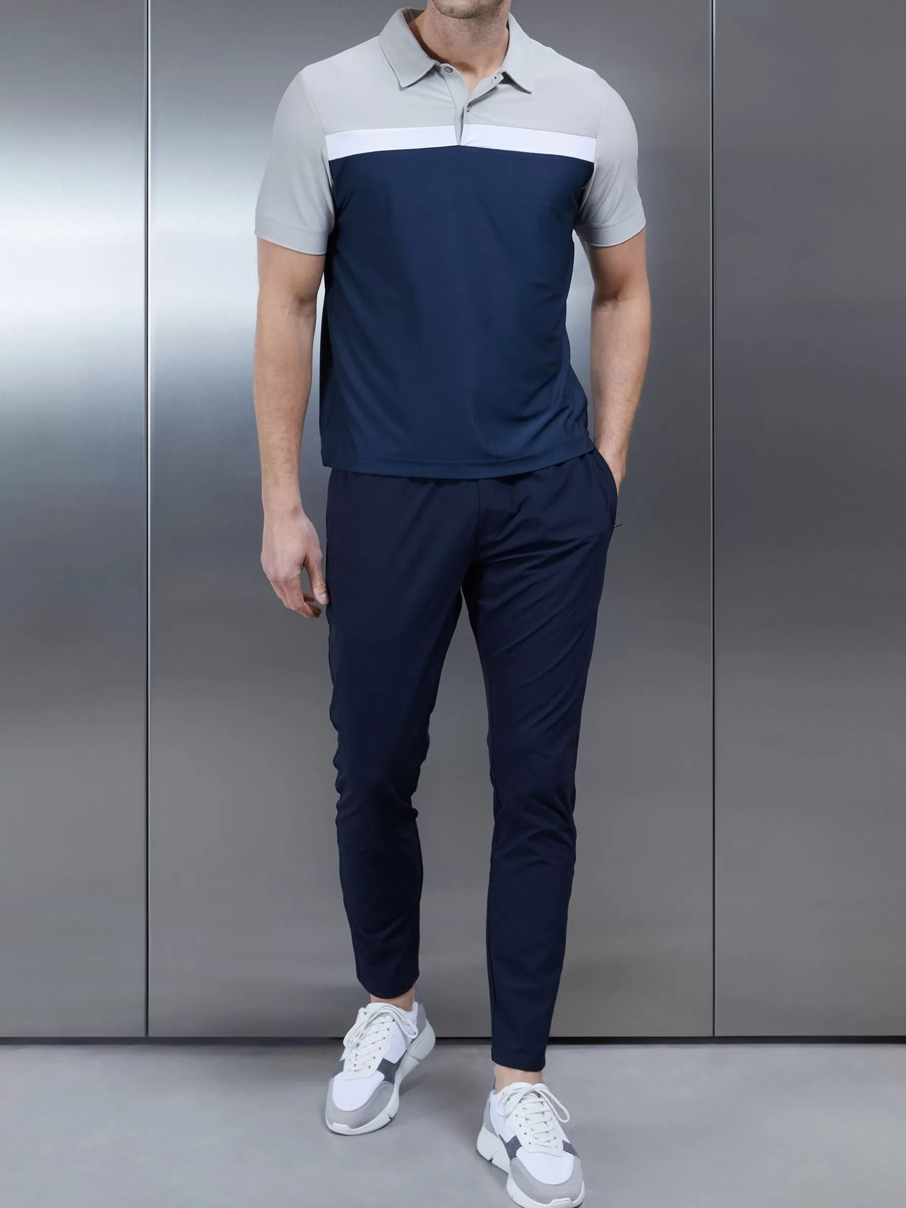 ARNE Golf Colour Block Polo Shirt -