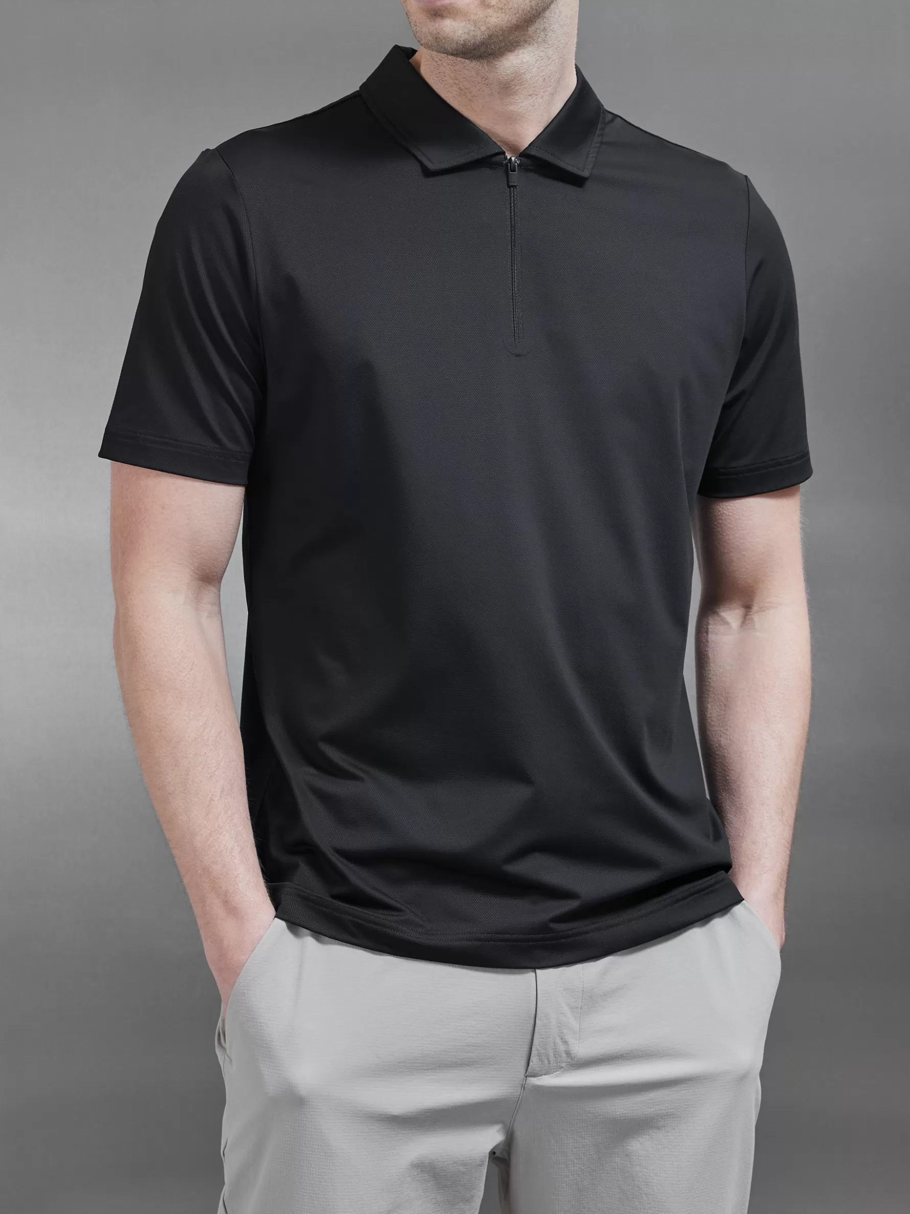 ARNE Golf Technical Zip Polo Shirt -