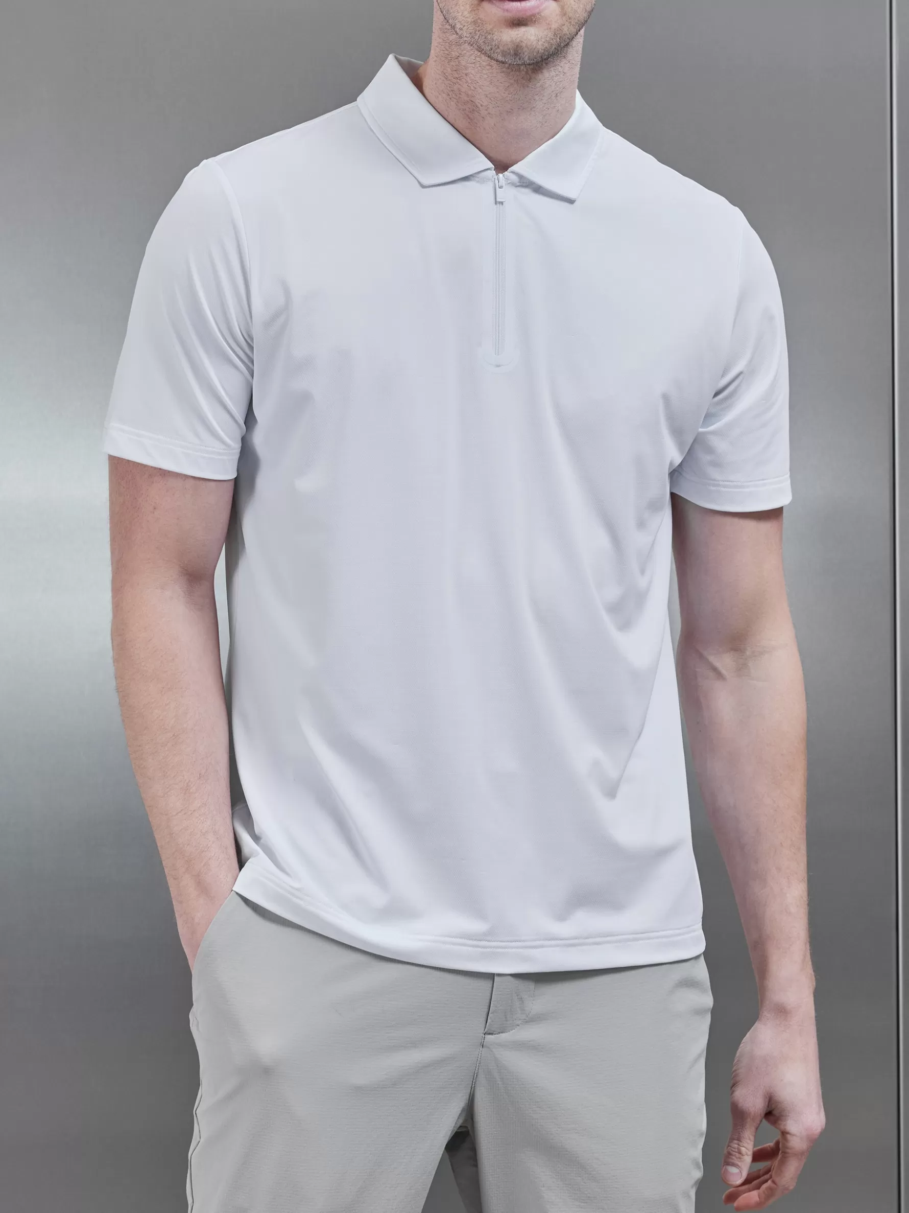 ARNE Golf Technical Zip Polo Shirt -