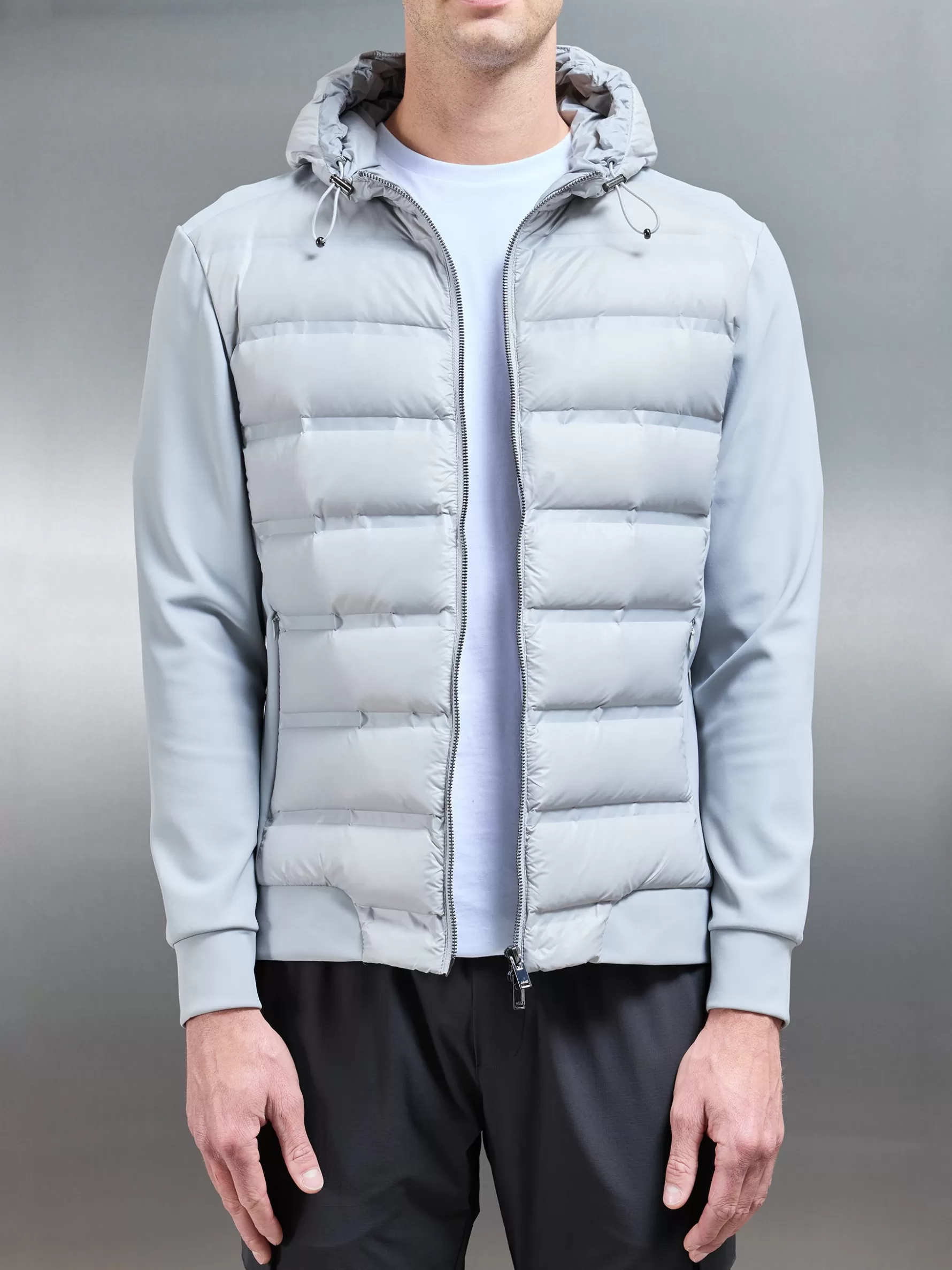 ARNE Hybrid Puffer Jacket - Mid Grey