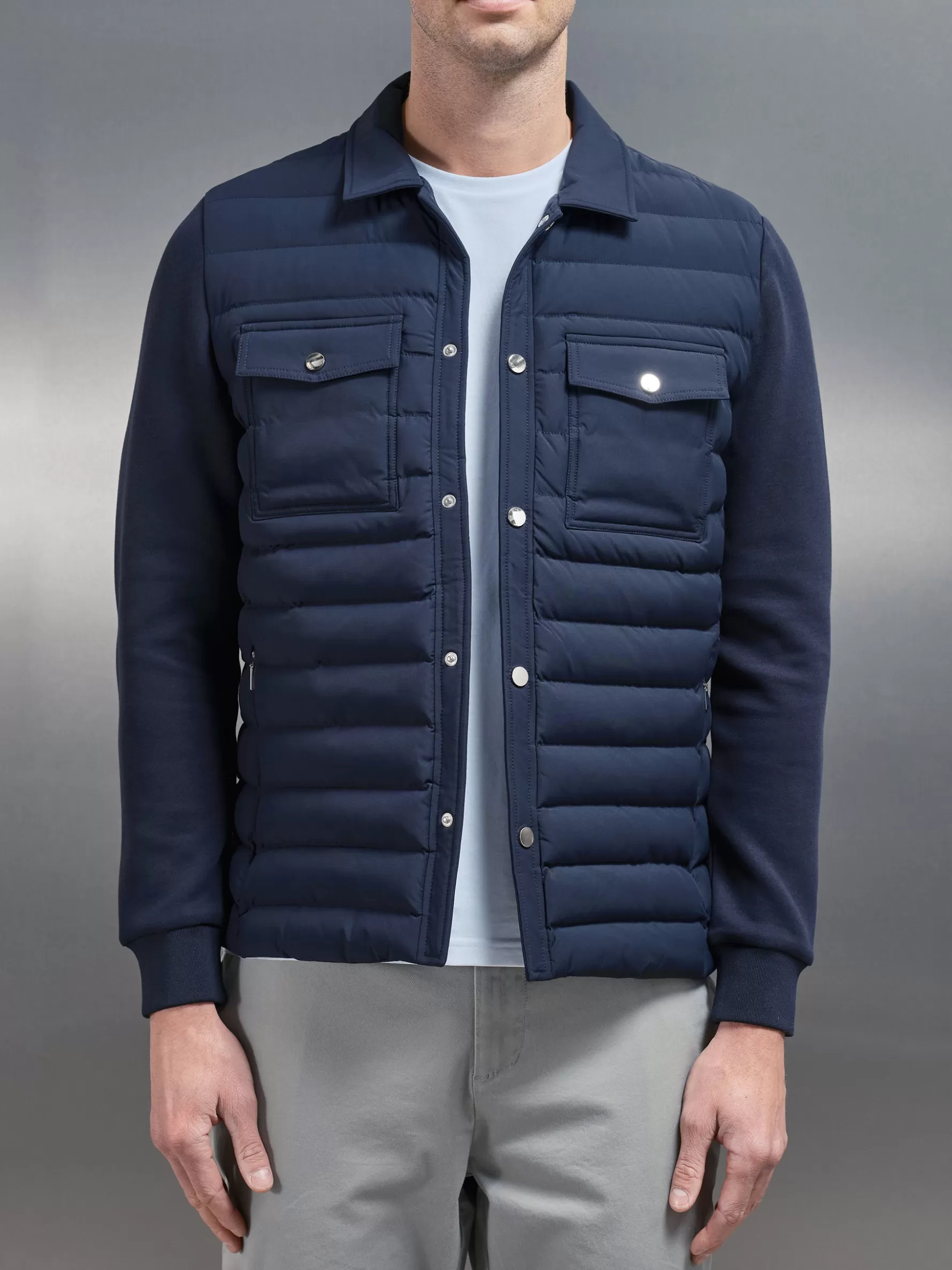 ARNE Hybrid Quilted Overshirt -