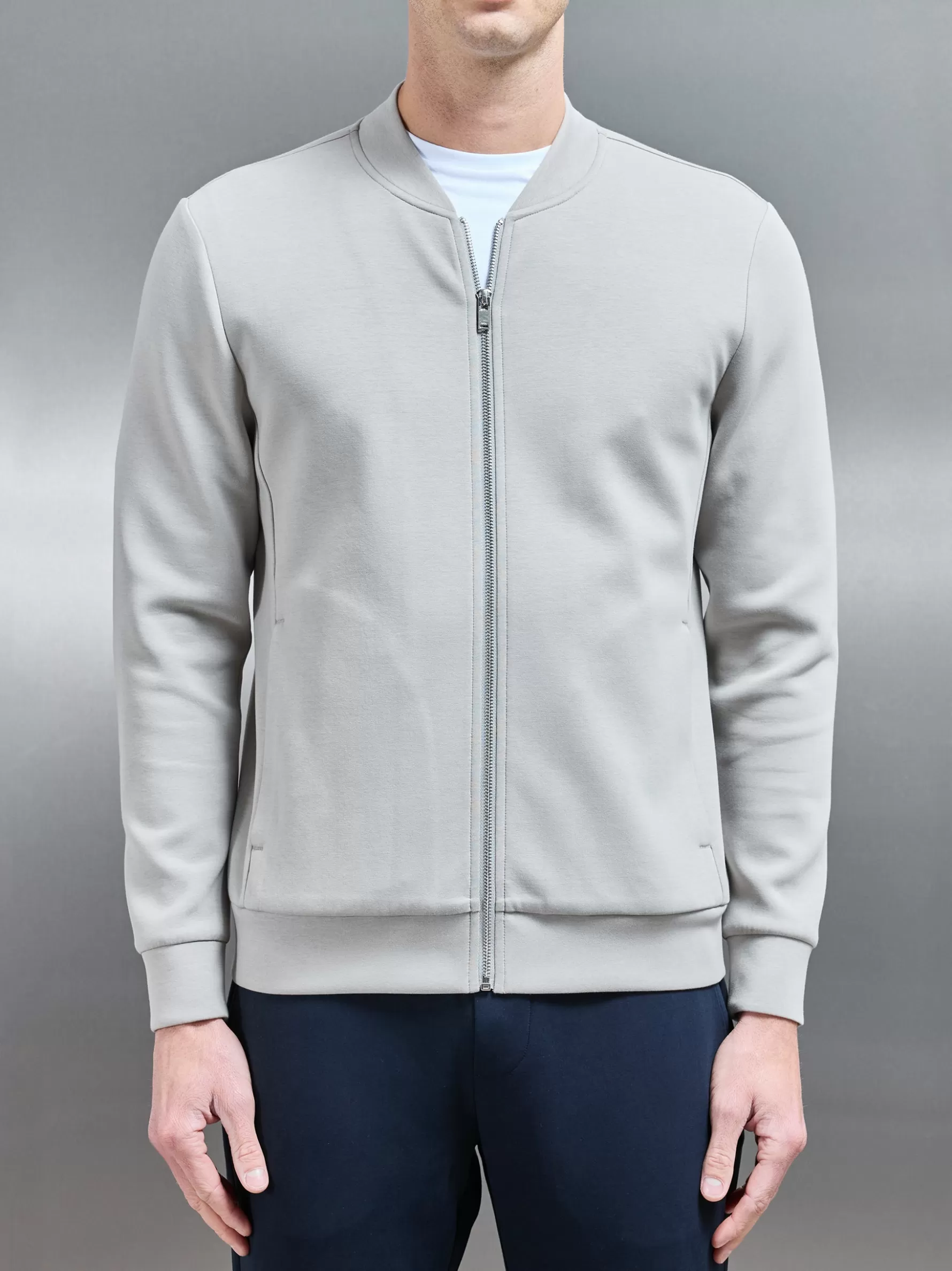 ARNE Interlock Jersey Bomber Jacket -