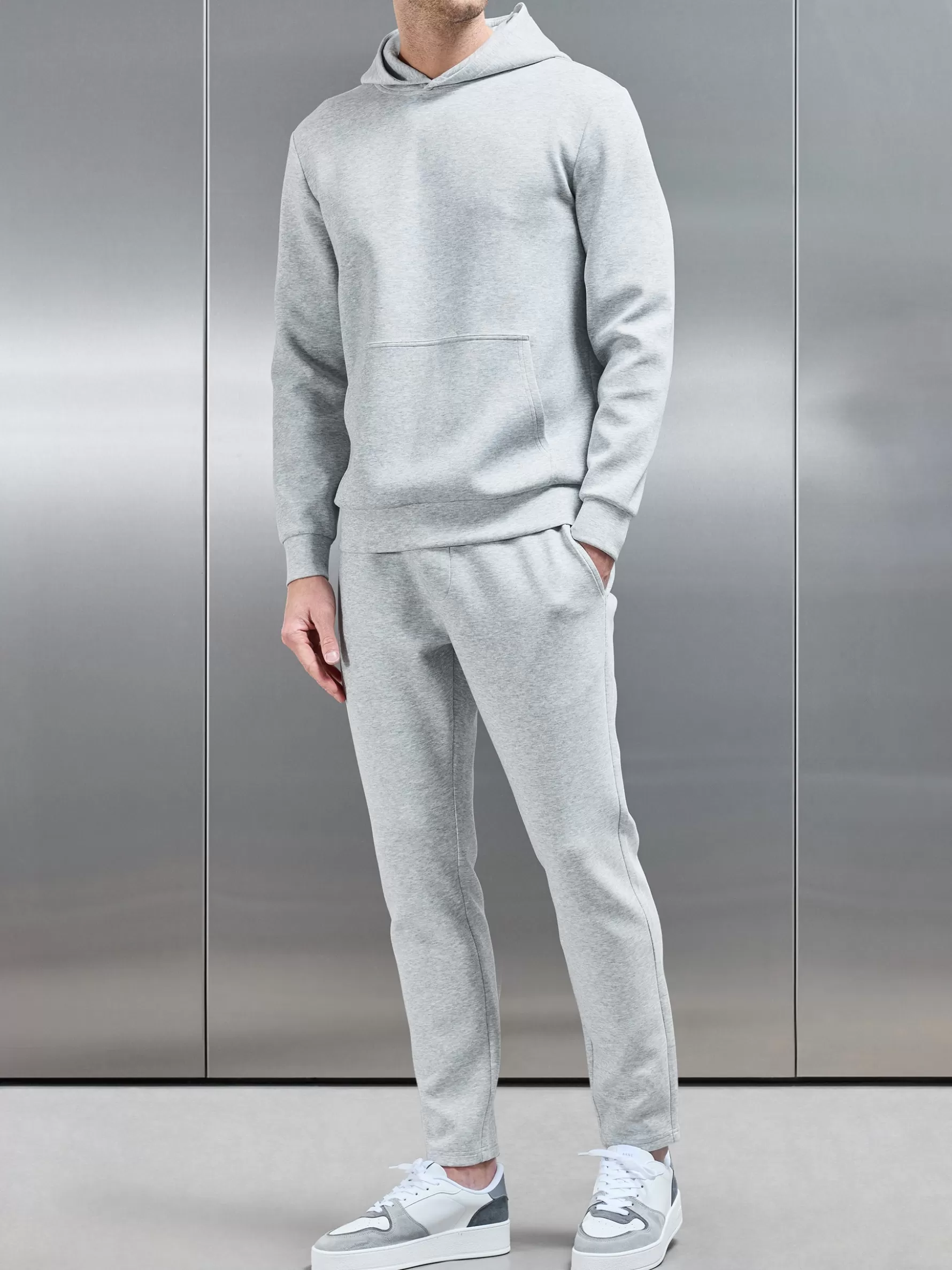 ARNE Interlock Jersey Essential Jogger - Marl Grey