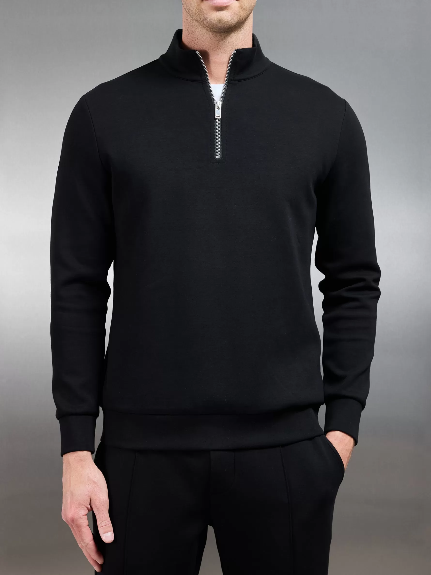 ARNE Interlock Jersey Half Zip -