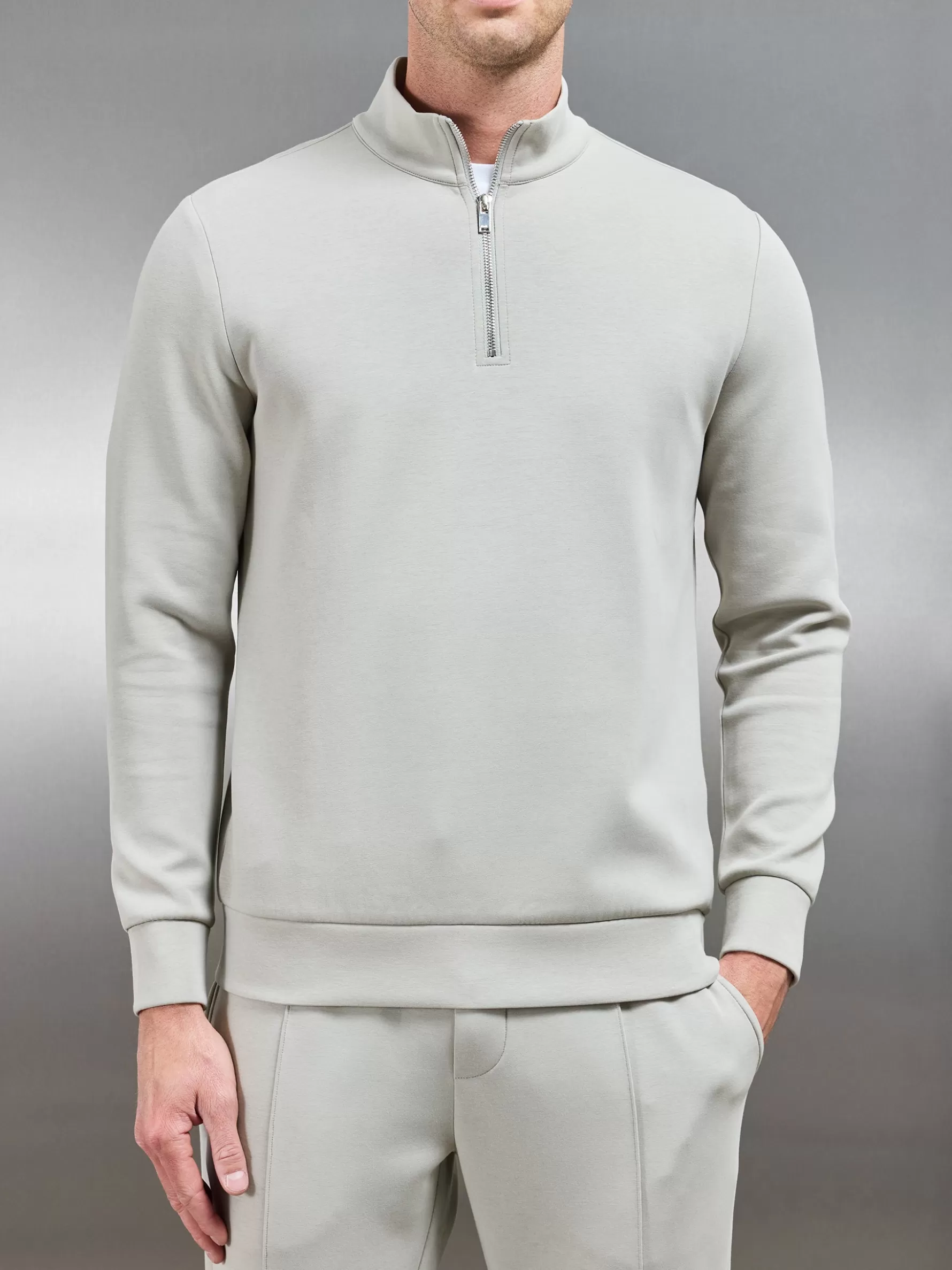 ARNE Interlock Jersey Half Zip -