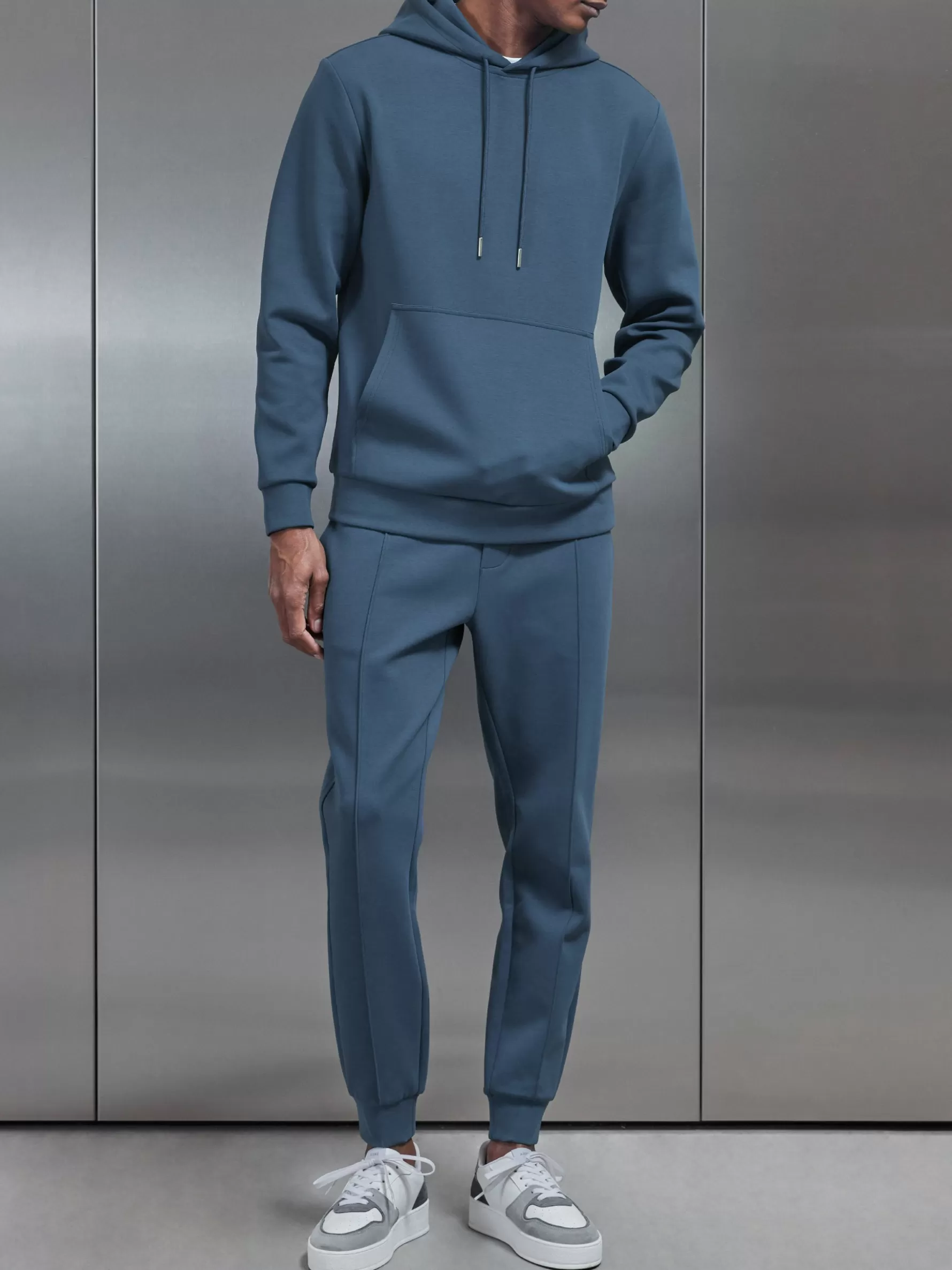 ARNE Interlock Jersey Jogger - Steel Blue