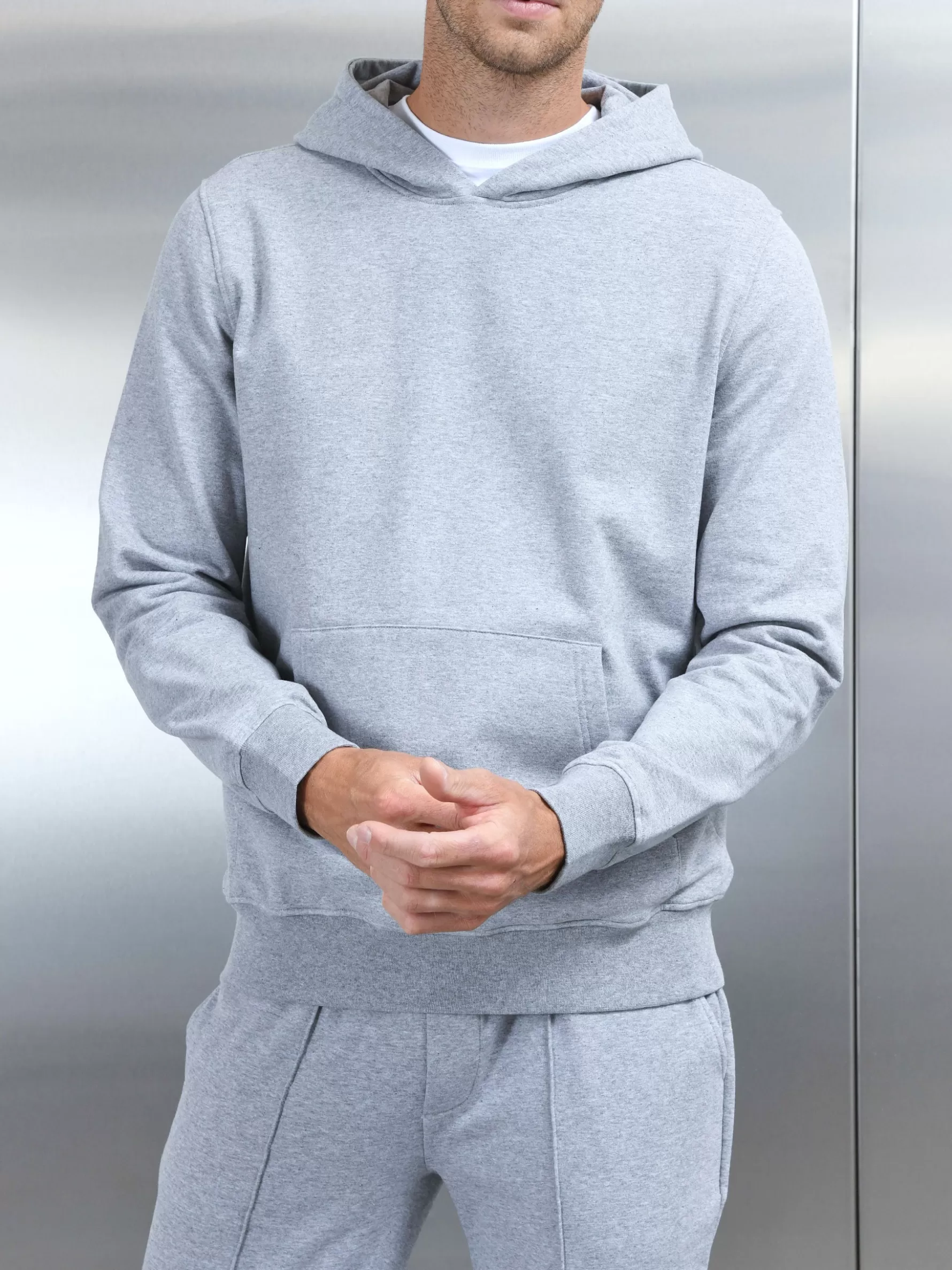 ARNE Jersey Hoodie - Marl Grey