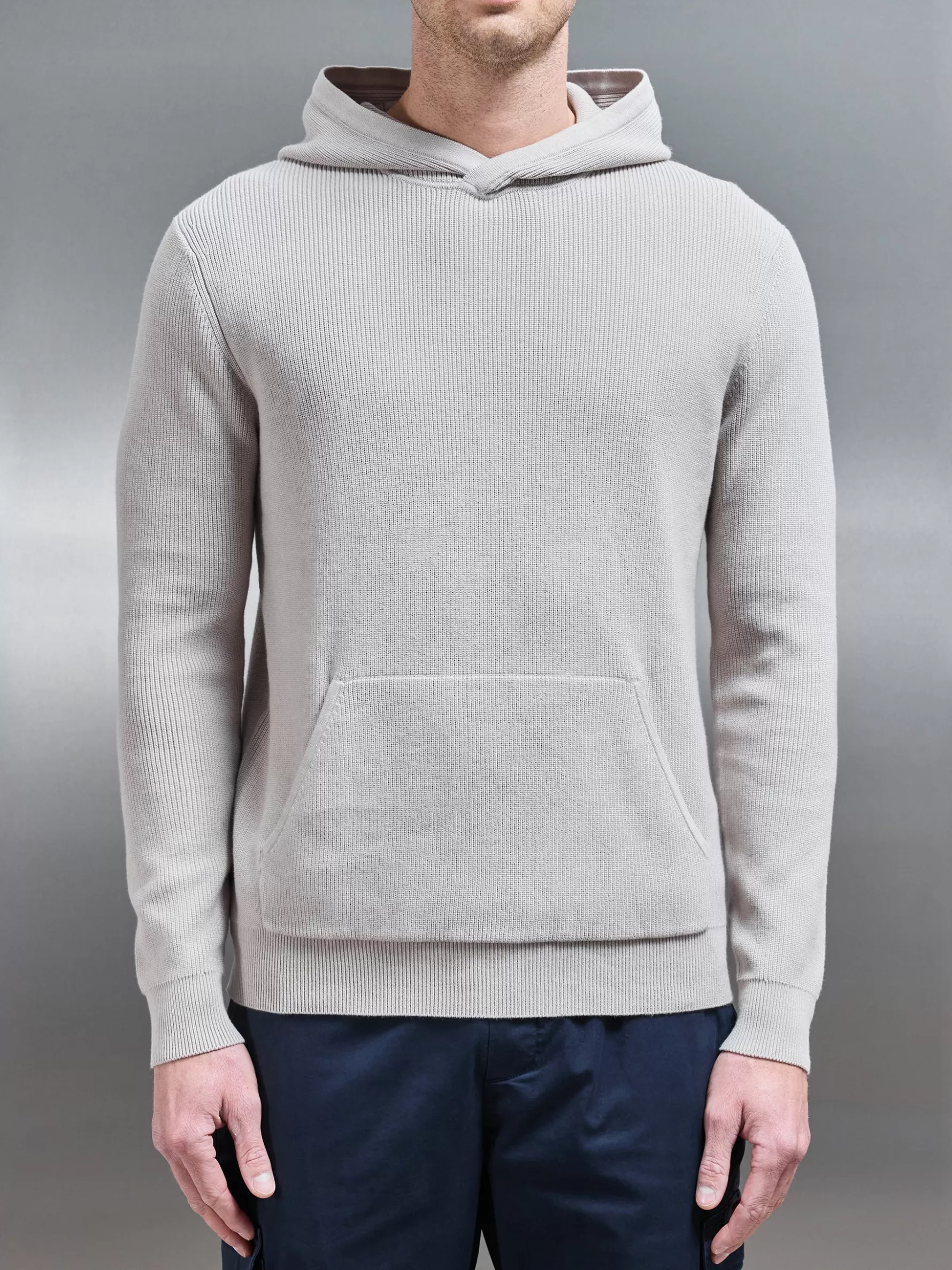 ARNE Knitted Ribbed Hoodie -