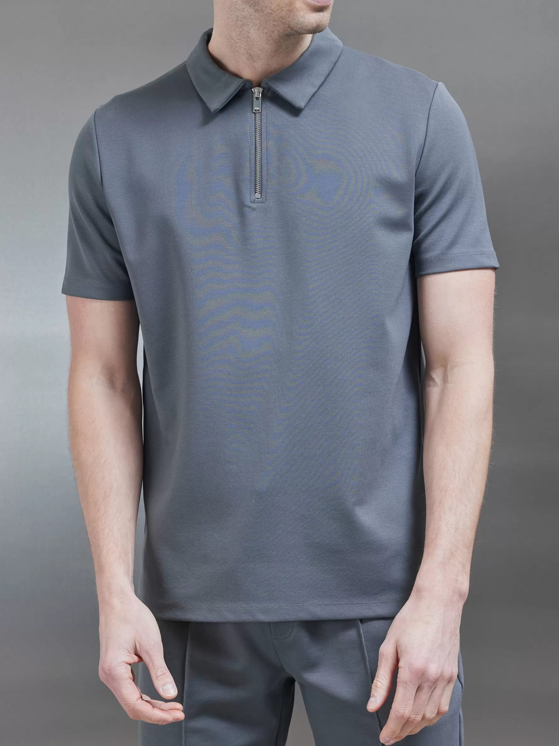 ARNE Luxe Half Zip Polo Shirt -