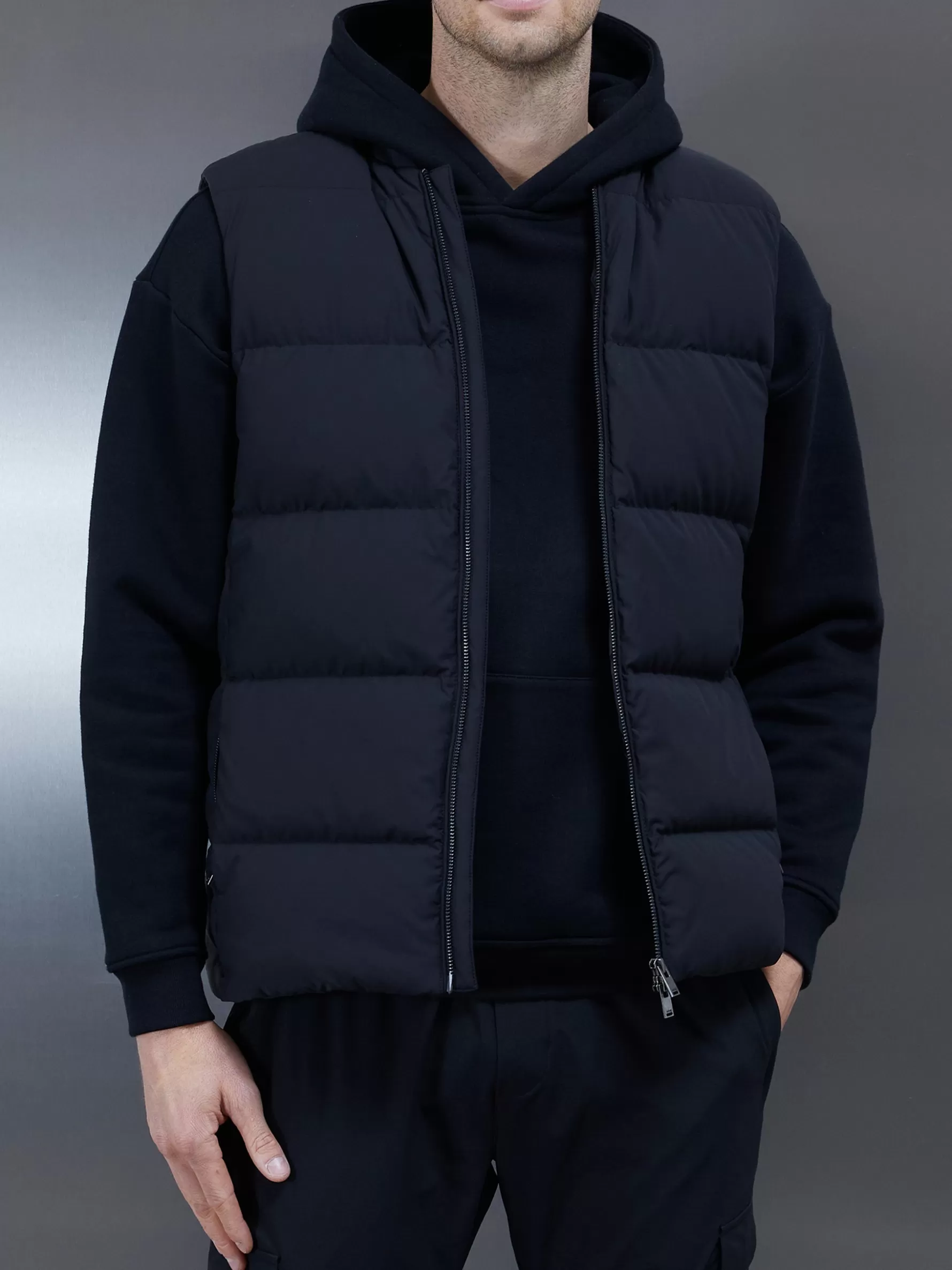 ARNE Quilted Bomber Gilet -