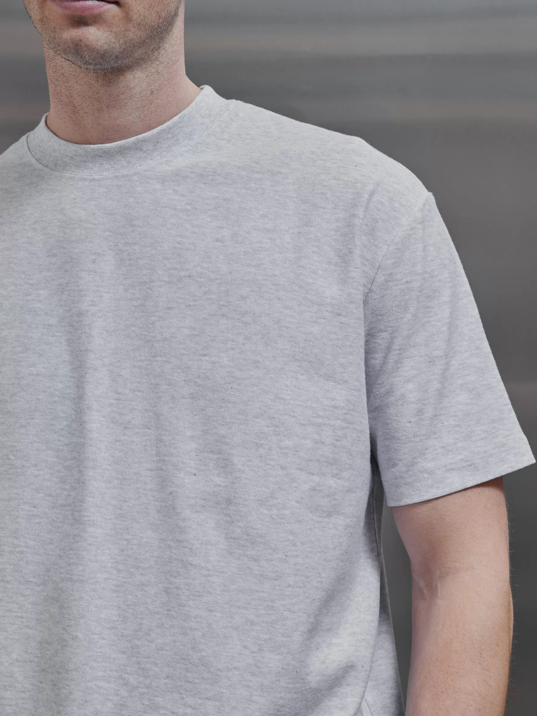 ARNE Relaxed Fit Cotton T-Shirt - Marl Grey