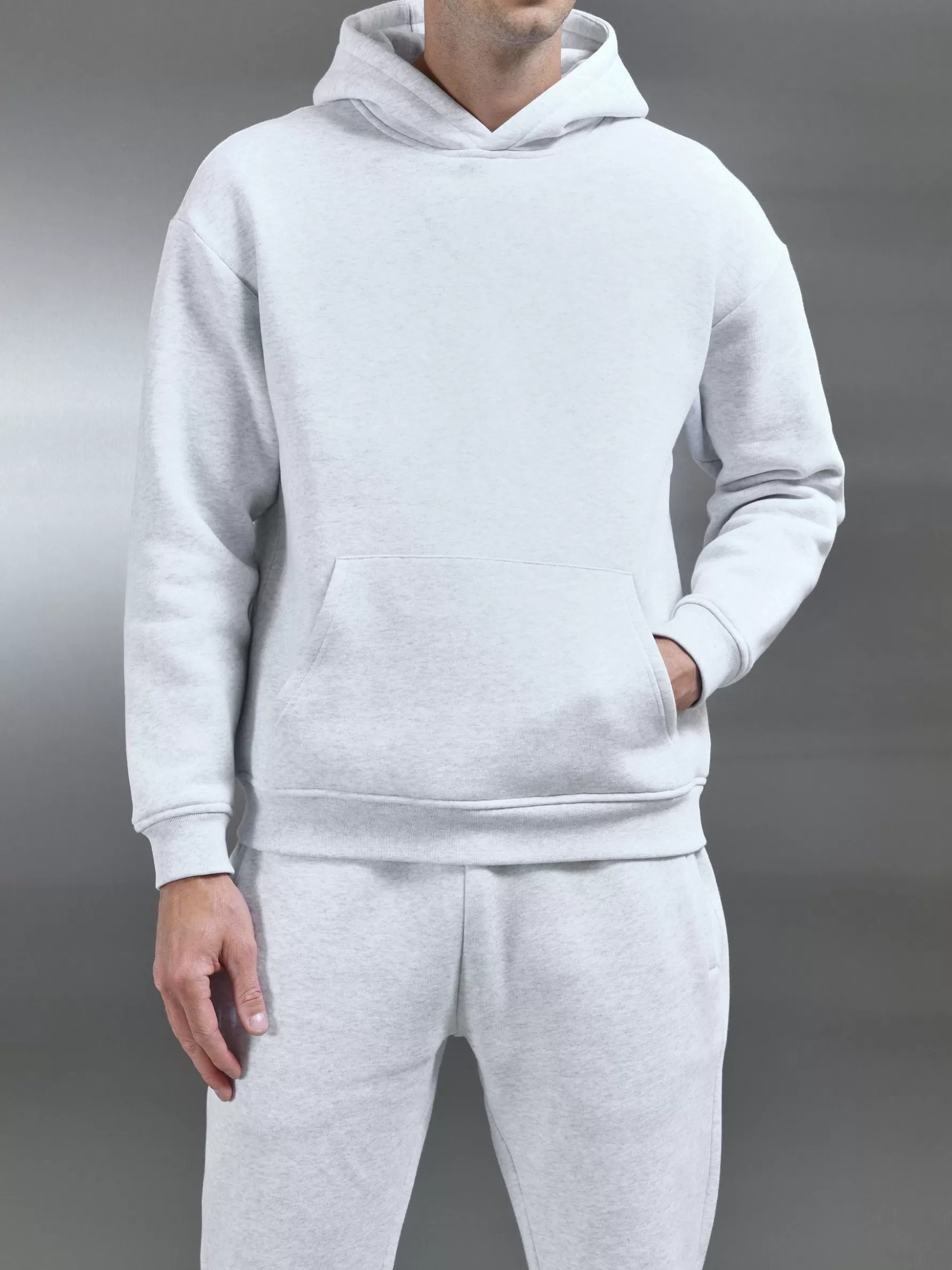 ARNE Relaxed Fit Hoodie - Marl Grey