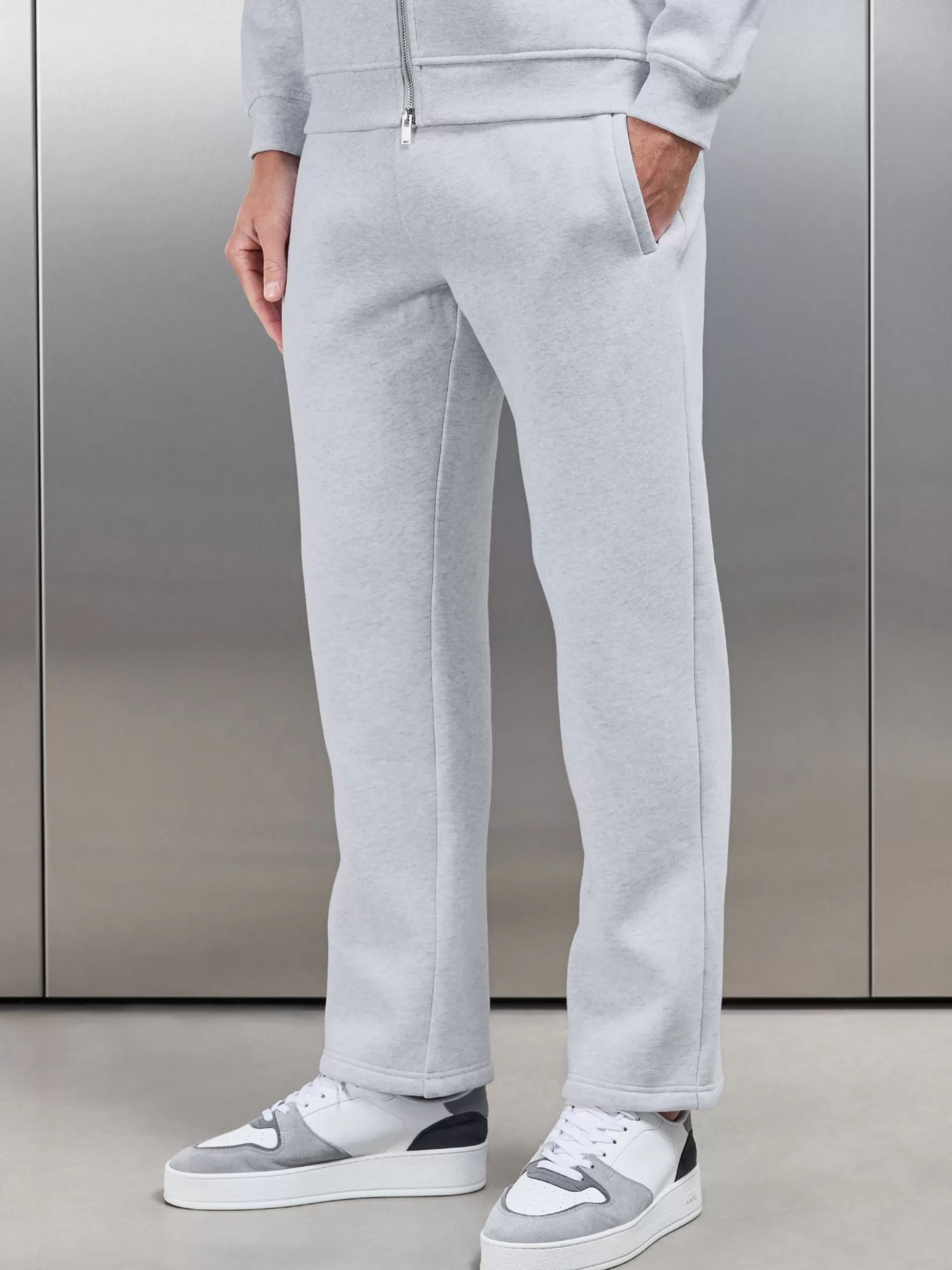 ARNE Relaxed Fit Straight Leg Jogger - Marl Grey