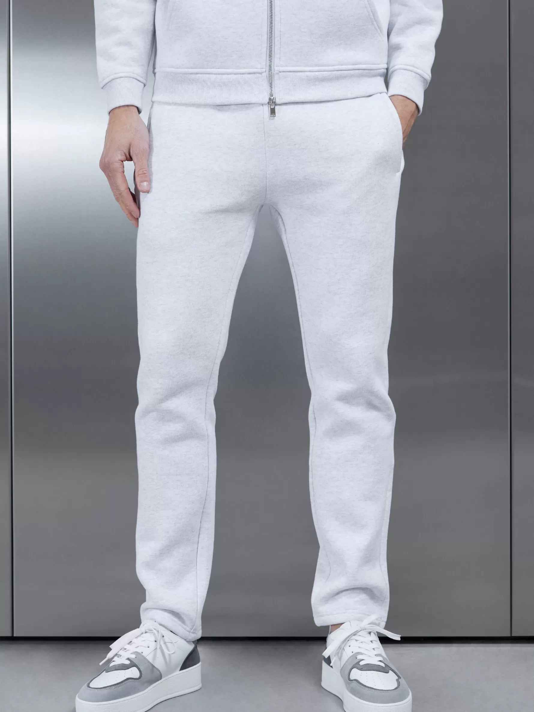 ARNE Relaxed Fit Tapered Leg Jogger - Marl Grey