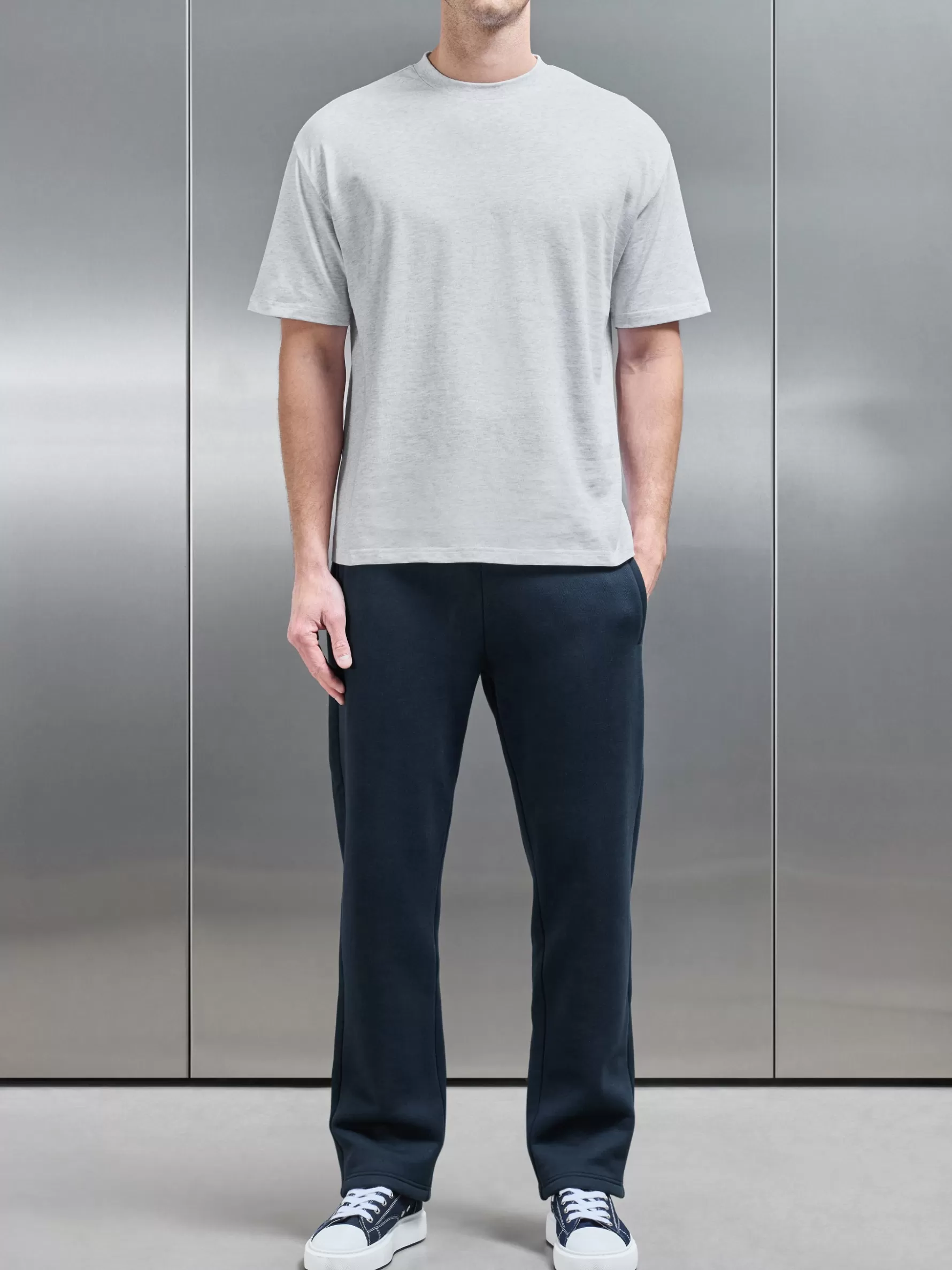 ARNE Relaxed Fit T-Shirt - Marl Grey