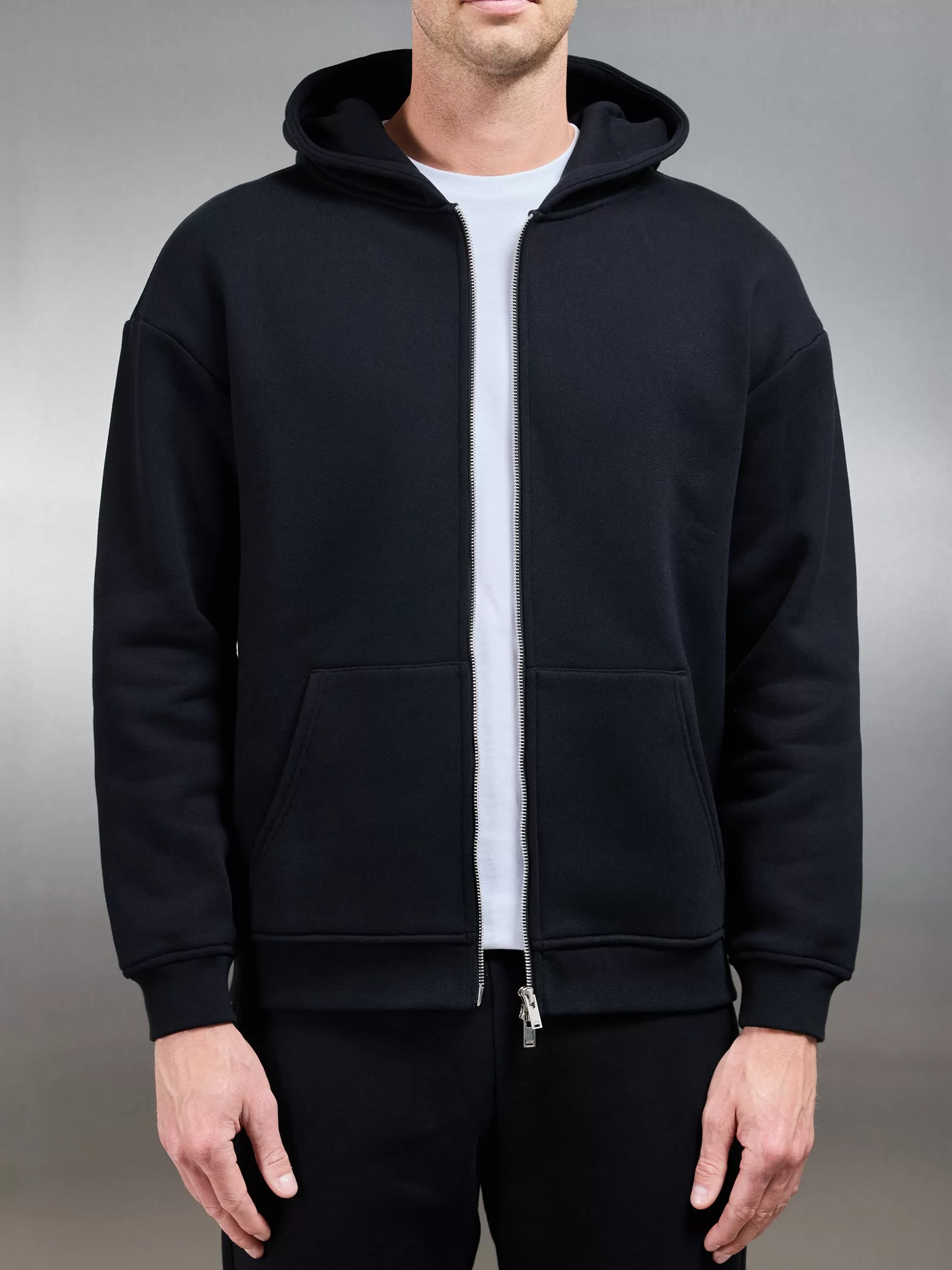 ARNE Relaxed Zip Through Hoodie -