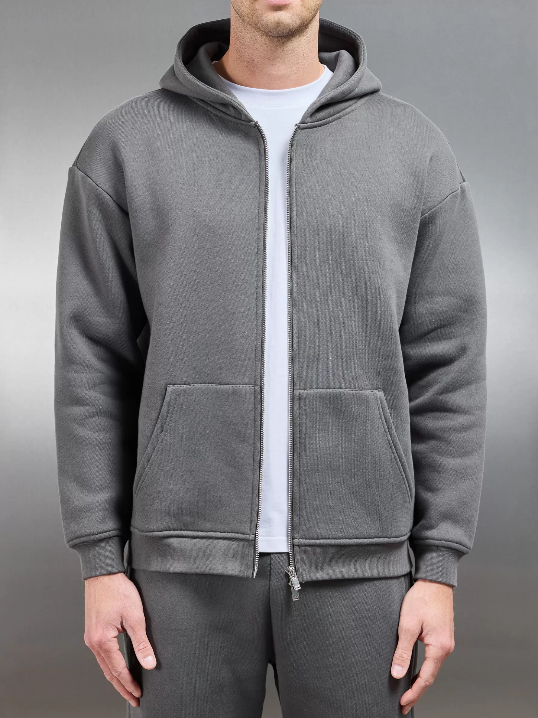 ARNE Relaxed Zip Through Hoodie -