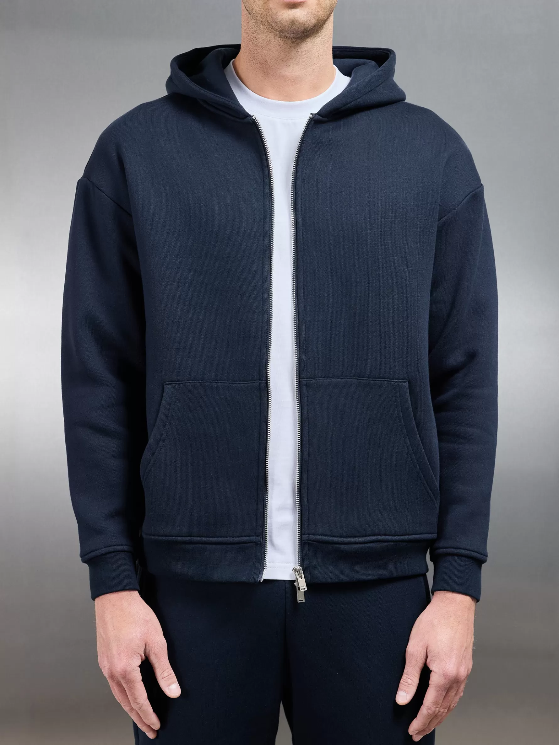 ARNE Relaxed Zip Through Hoodie -