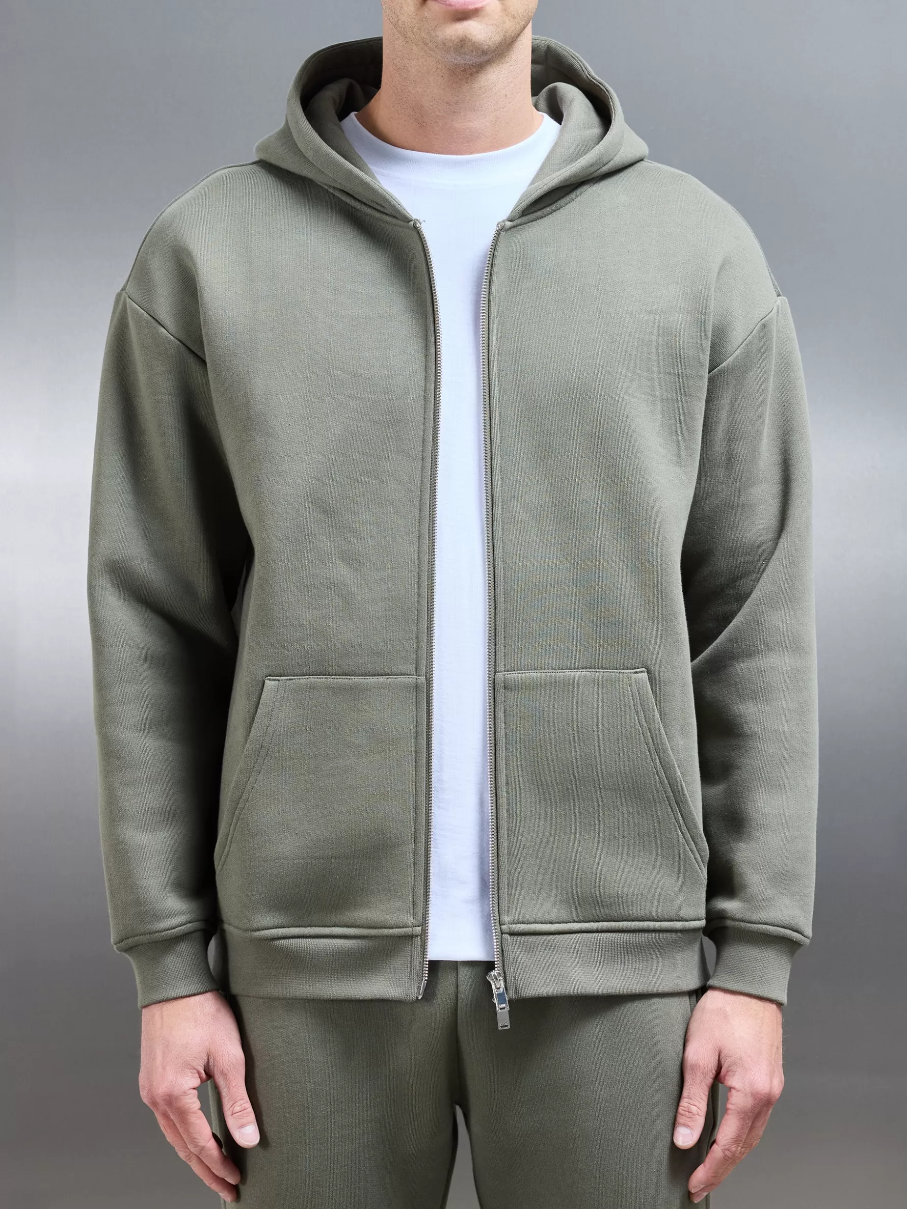 ARNE Relaxed Zip Through Hoodie -