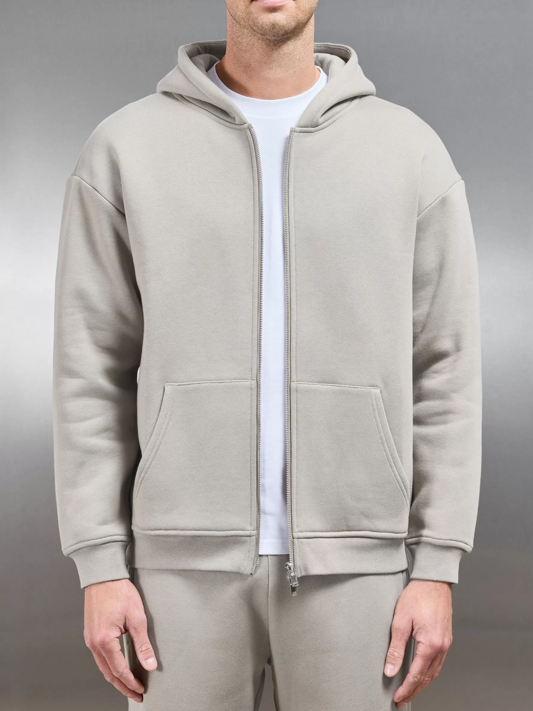 ARNE Relaxed Zip Through Hoodie -