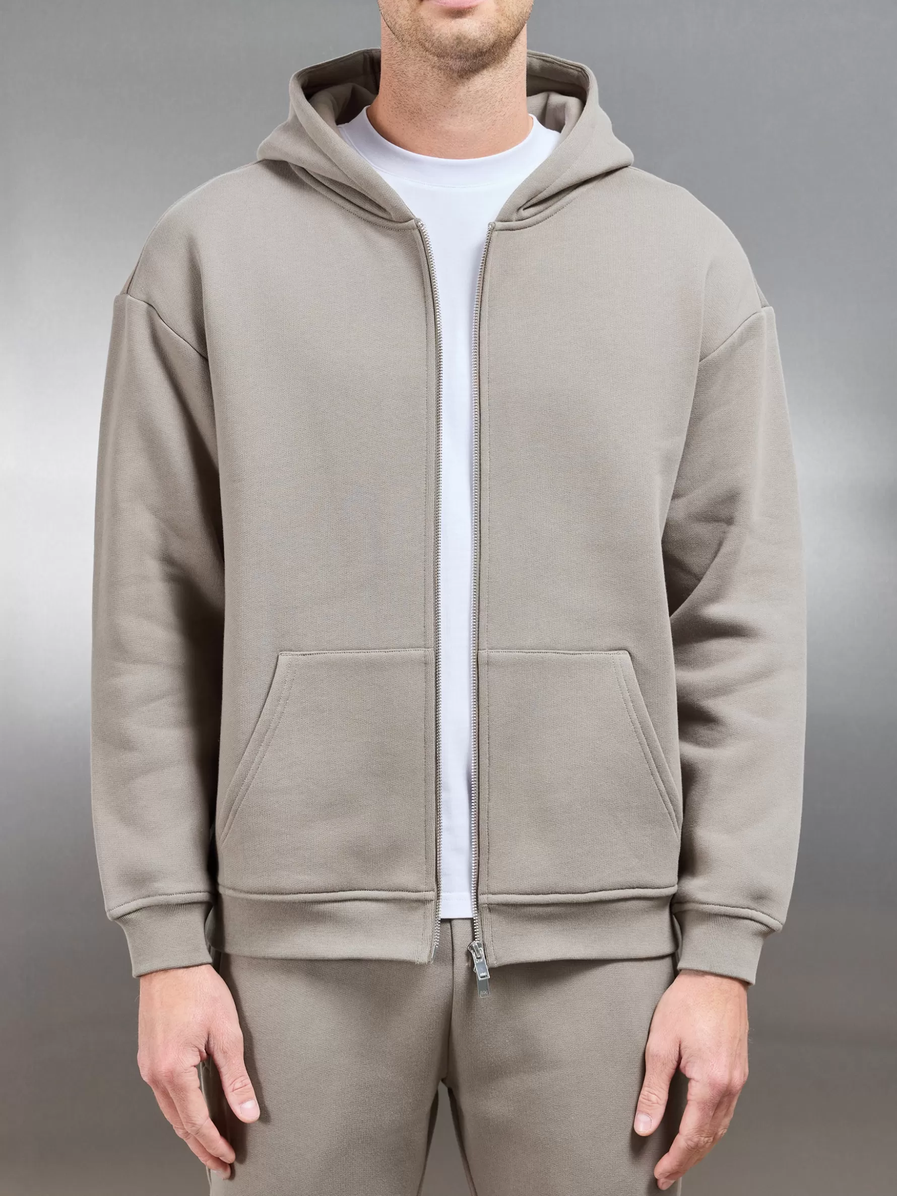 ARNE Relaxed Zip Through Hoodie -