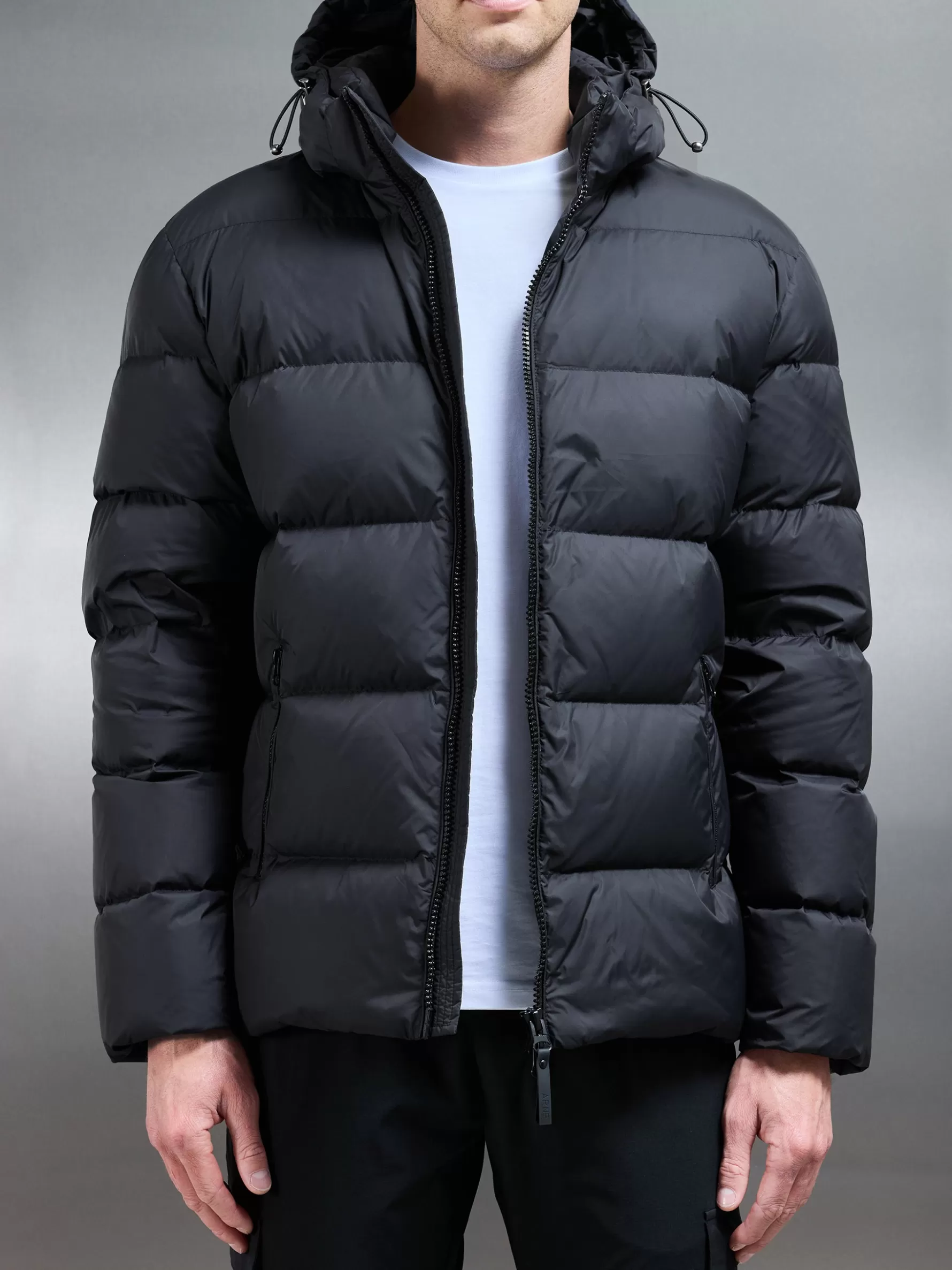 ARNE Short Down Jacket - Midnight Black